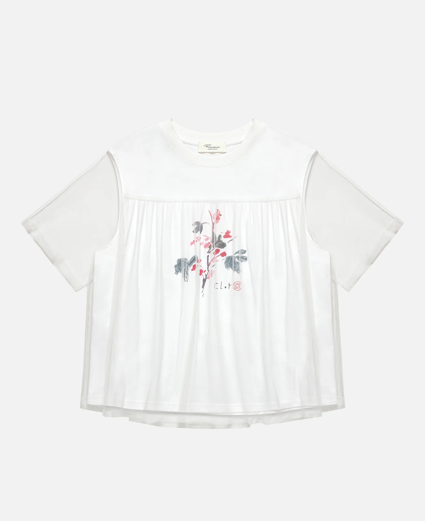 Abstract Flower Power Painting T-Shirt (White)