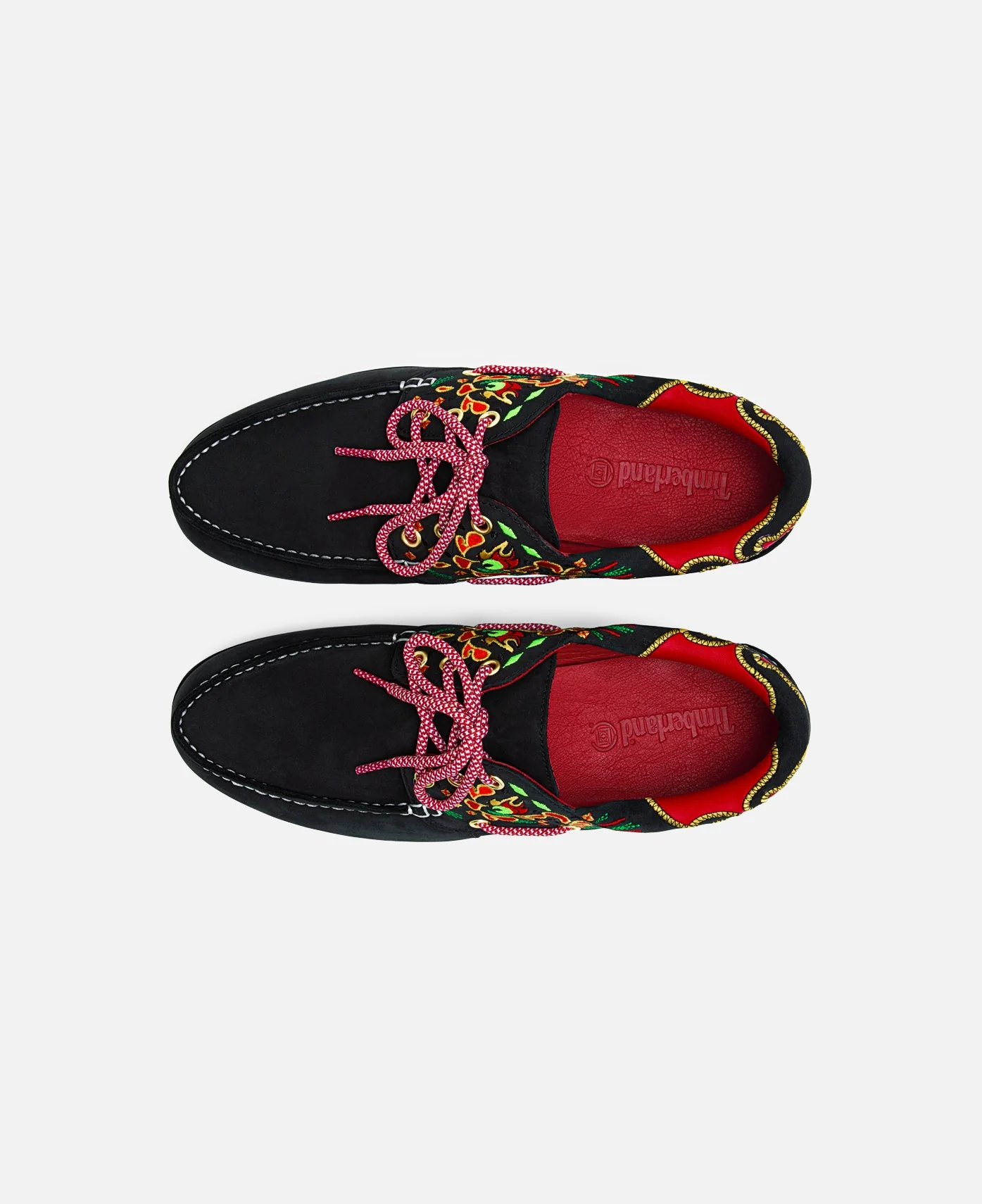 Men's 3-Eye Lug Handsewn Boat Shoes (Black) - Image 6