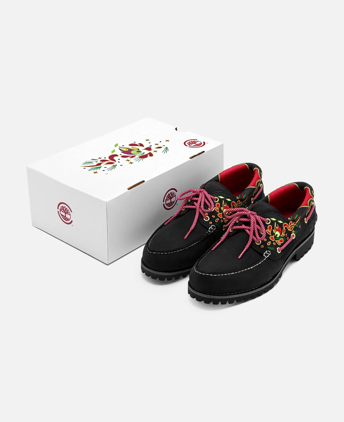 Women's Noreen 3-Eye Lug Handsewn Boat Shoes (Black) - Image 13