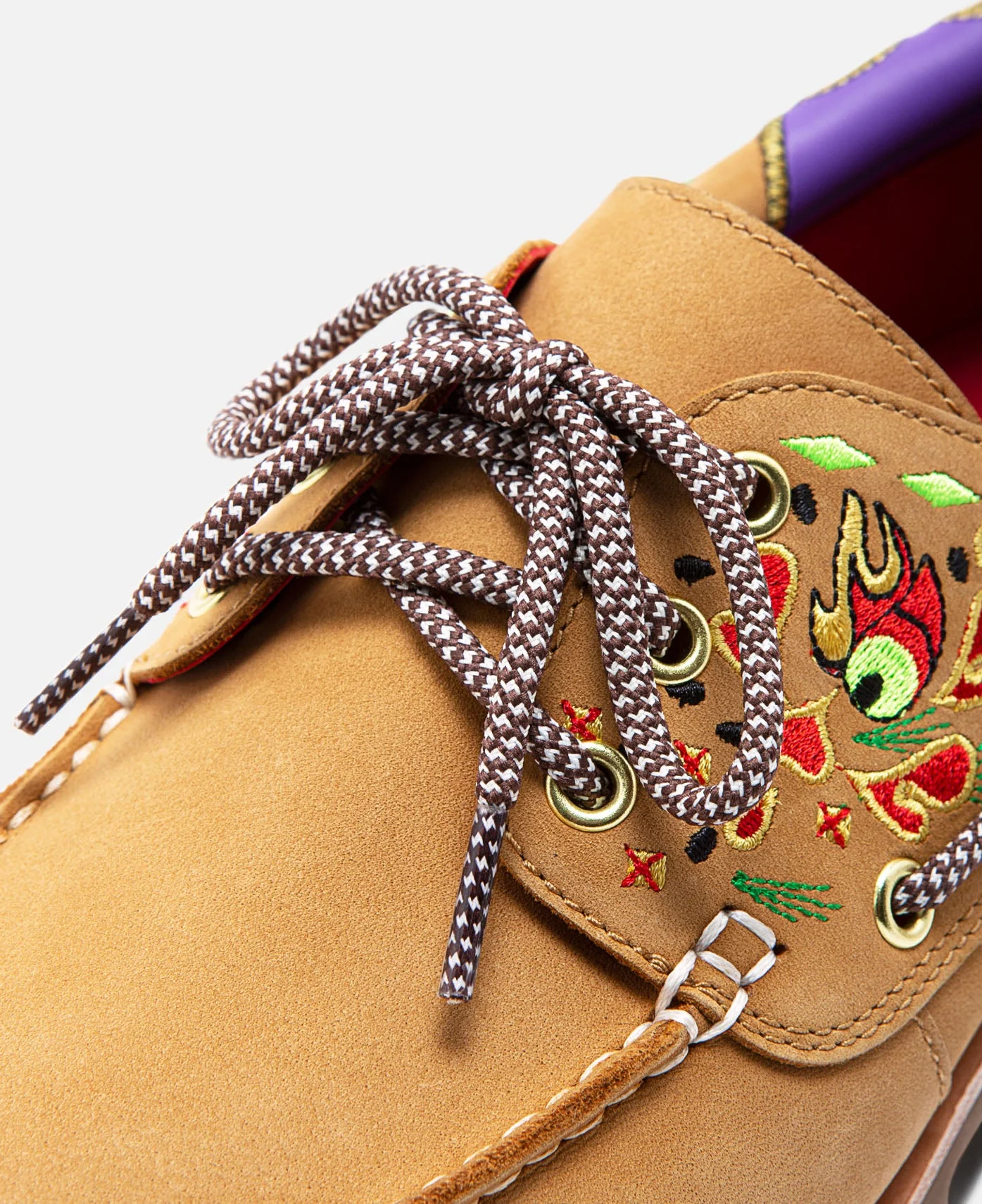 Women's Noreen 3-Eye Lug Handsewn Boat Shoes (Wheat) - Image 10