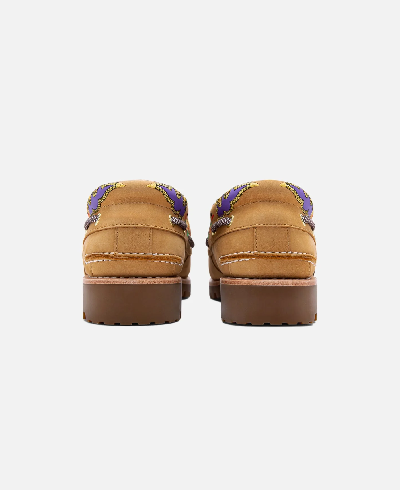 Women's Noreen 3-Eye Lug Handsewn Boat Shoes (Wheat) - Image 5