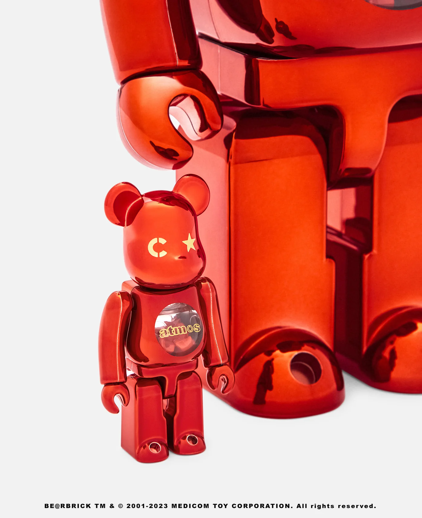 Be@rbrick CLOTTEE x atmos 100% & 400% Set (Red) - Image 12
