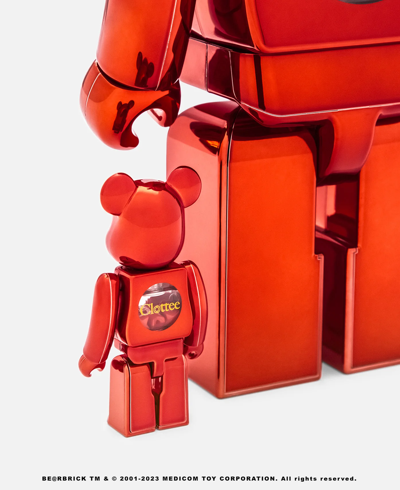 Be@rbrick CLOTTEE x atmos 100% & 400% Set (Red) - Image 13