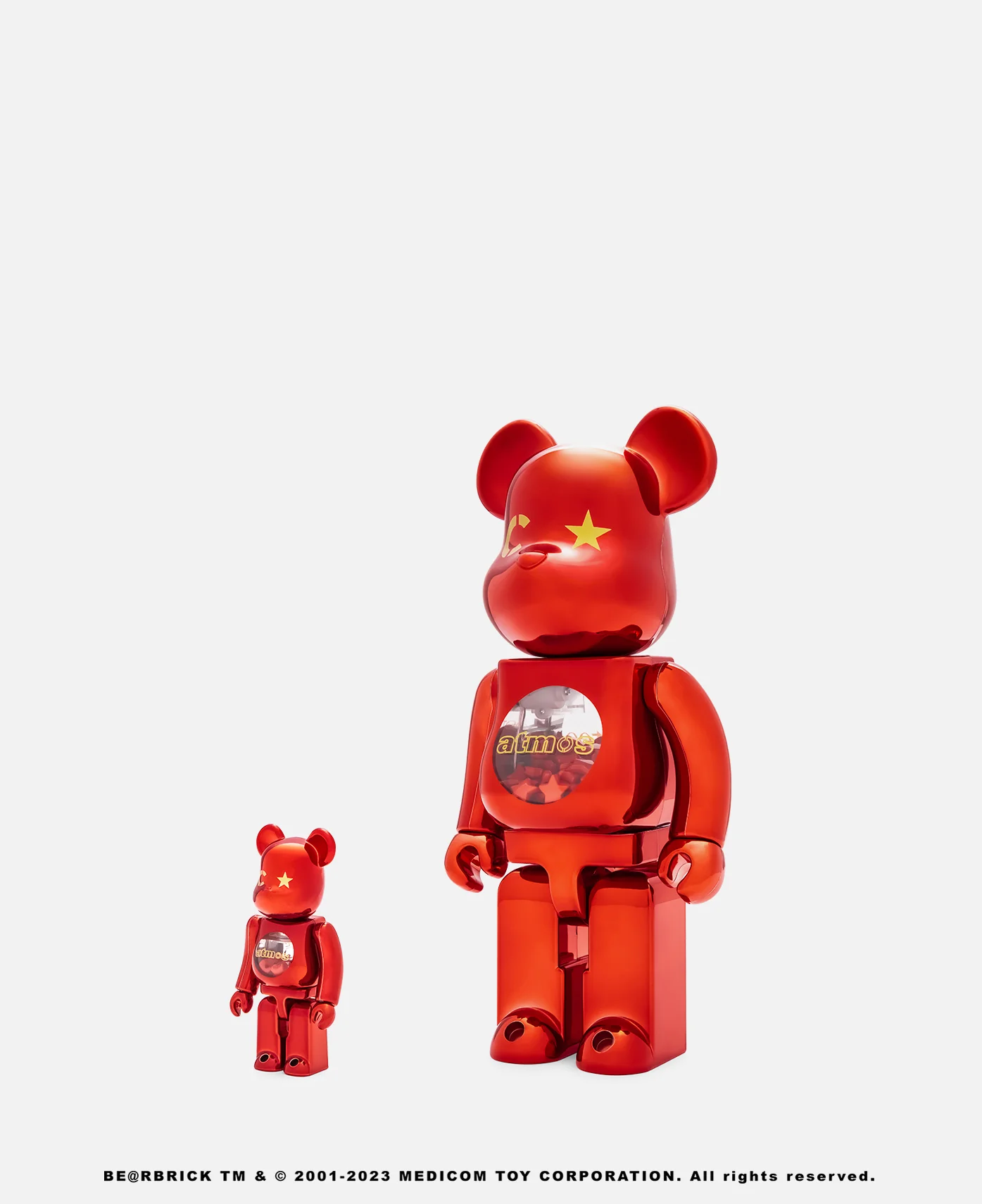 Be@rbrick CLOTTEE x atmos 100% & 400% Set (Red) - Image 4