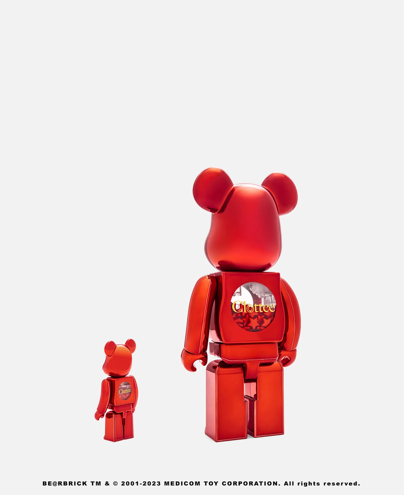 Be@rbrick CLOTTEE x atmos 100% & 400% Set (Red) - Image 5