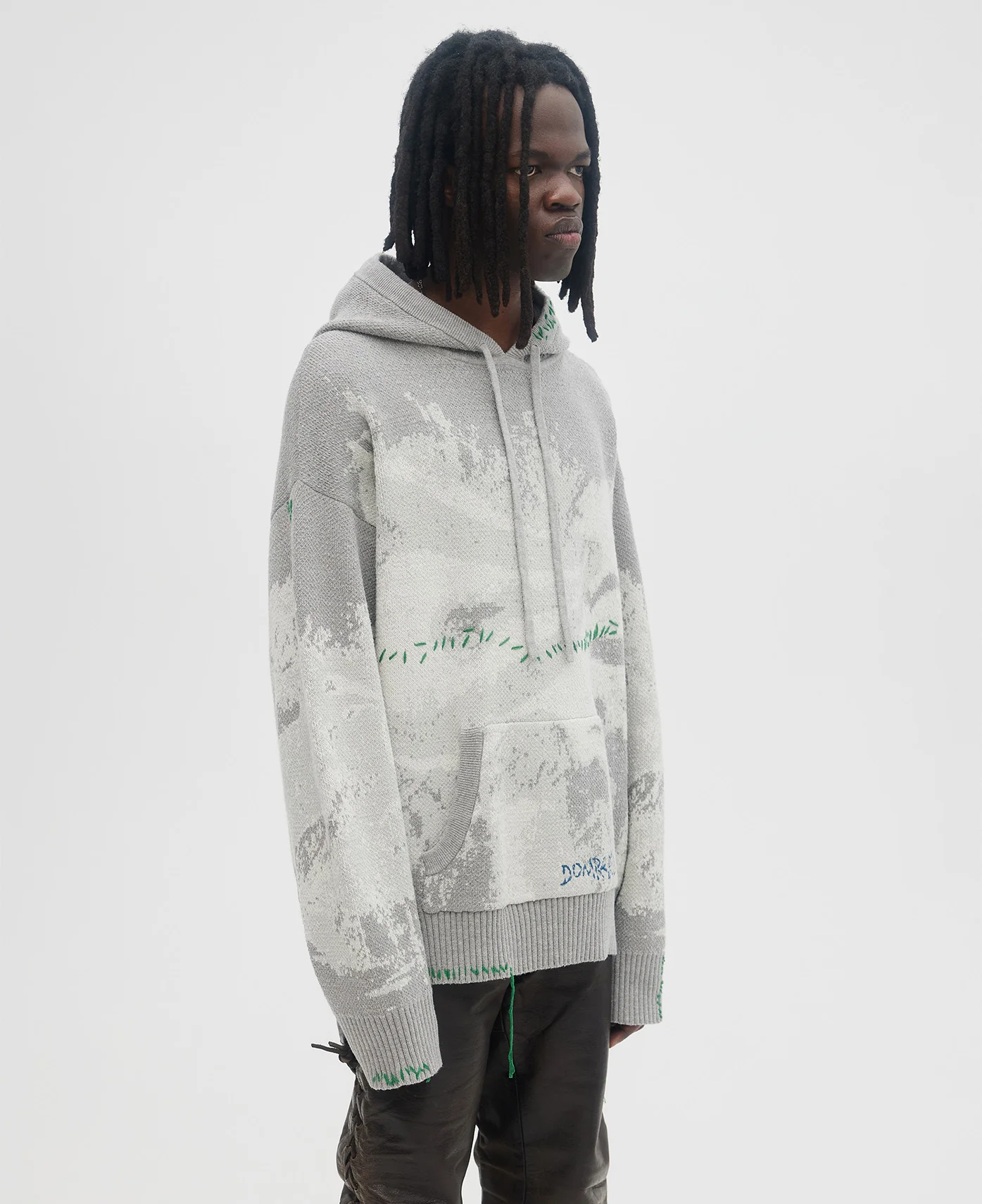 Splash Knit Hoodie (Grey) - Image 7
