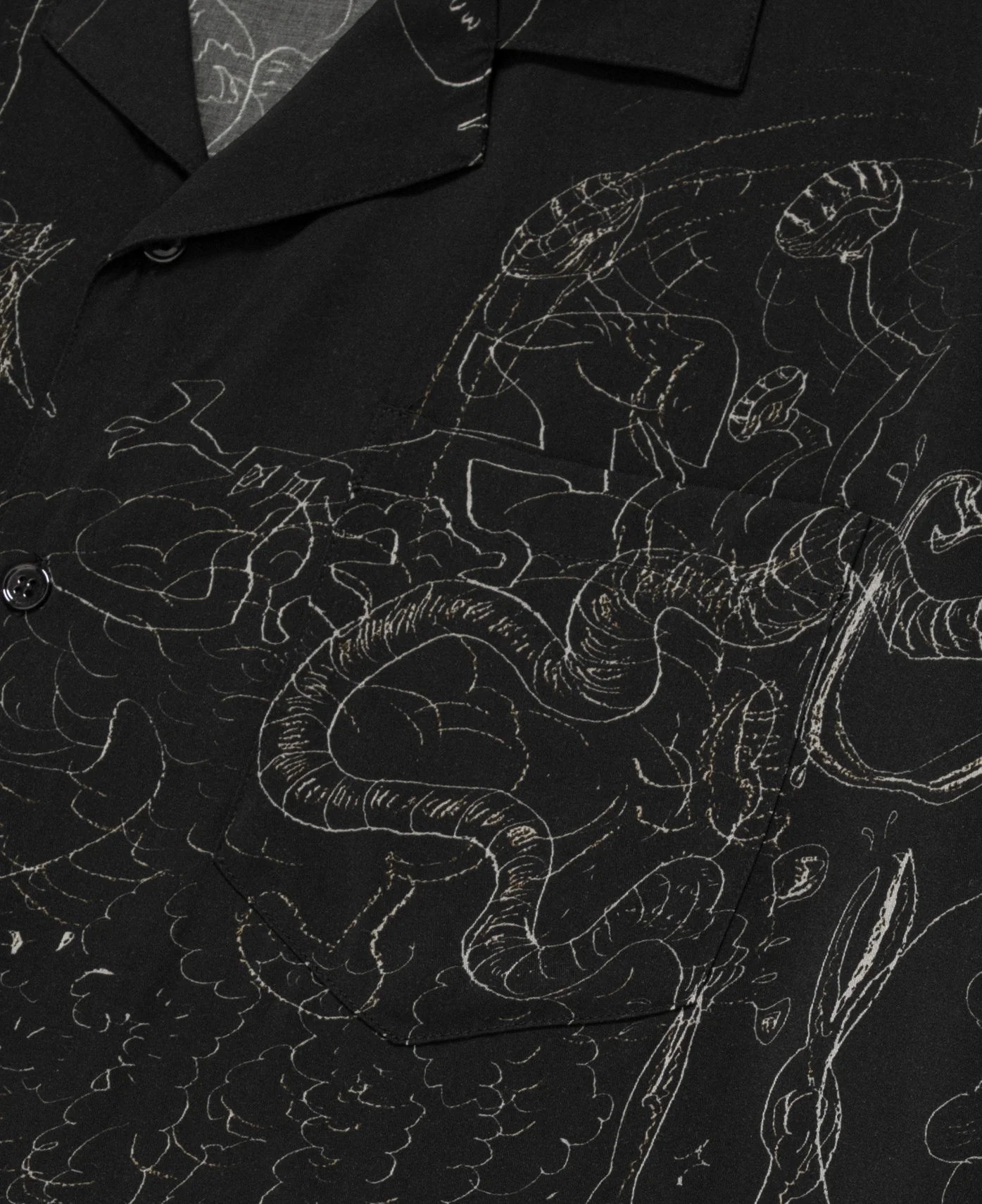 Utopia Camp Collar Shirt (Black) - Image 3