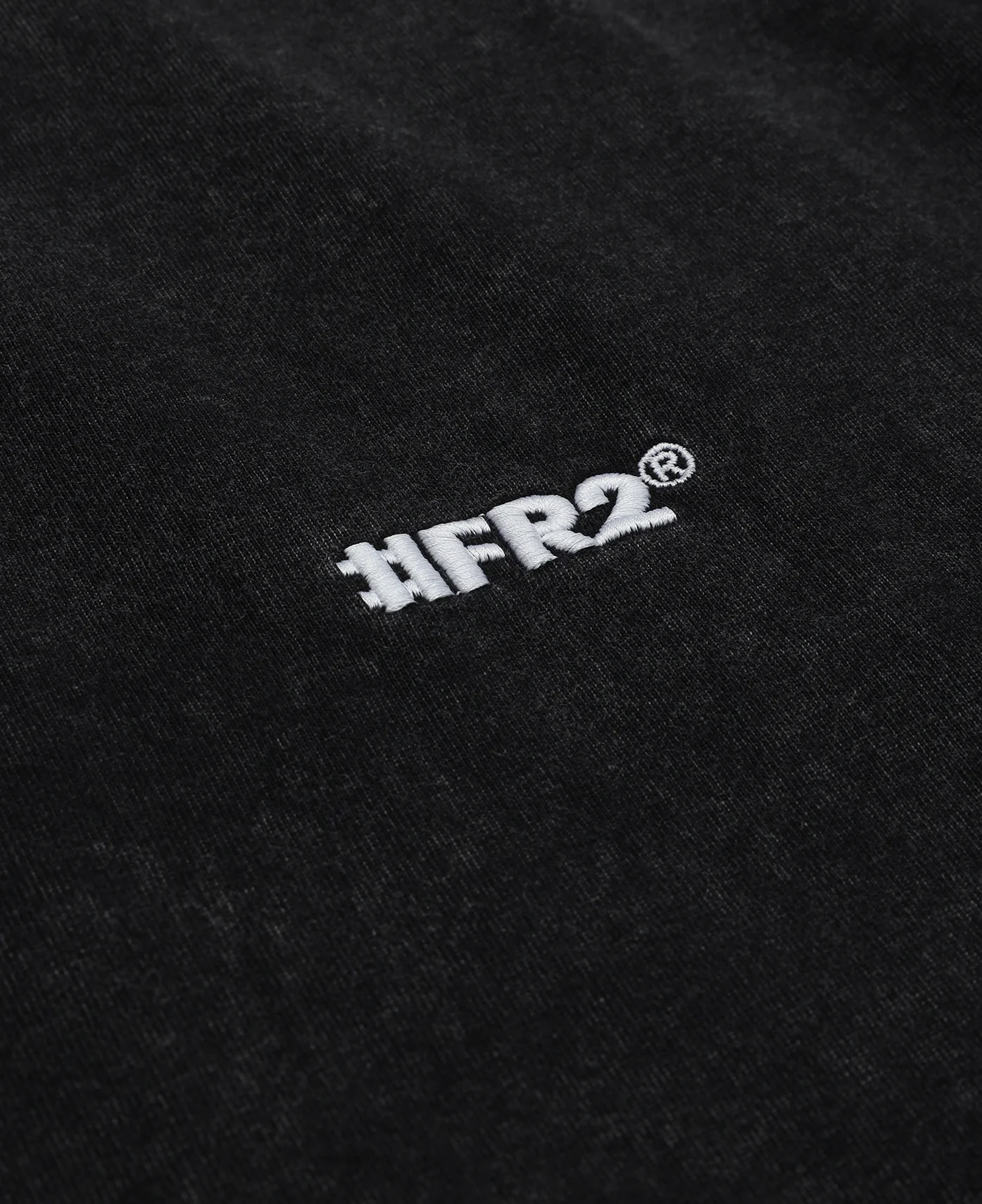 Acid Wash Embroidery Paisley T-Shirt (Black) - Image 3
