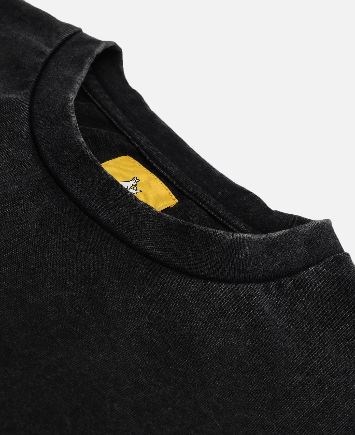 Acid Wash Embroidery Paisley T-Shirt (Black) - Image 5