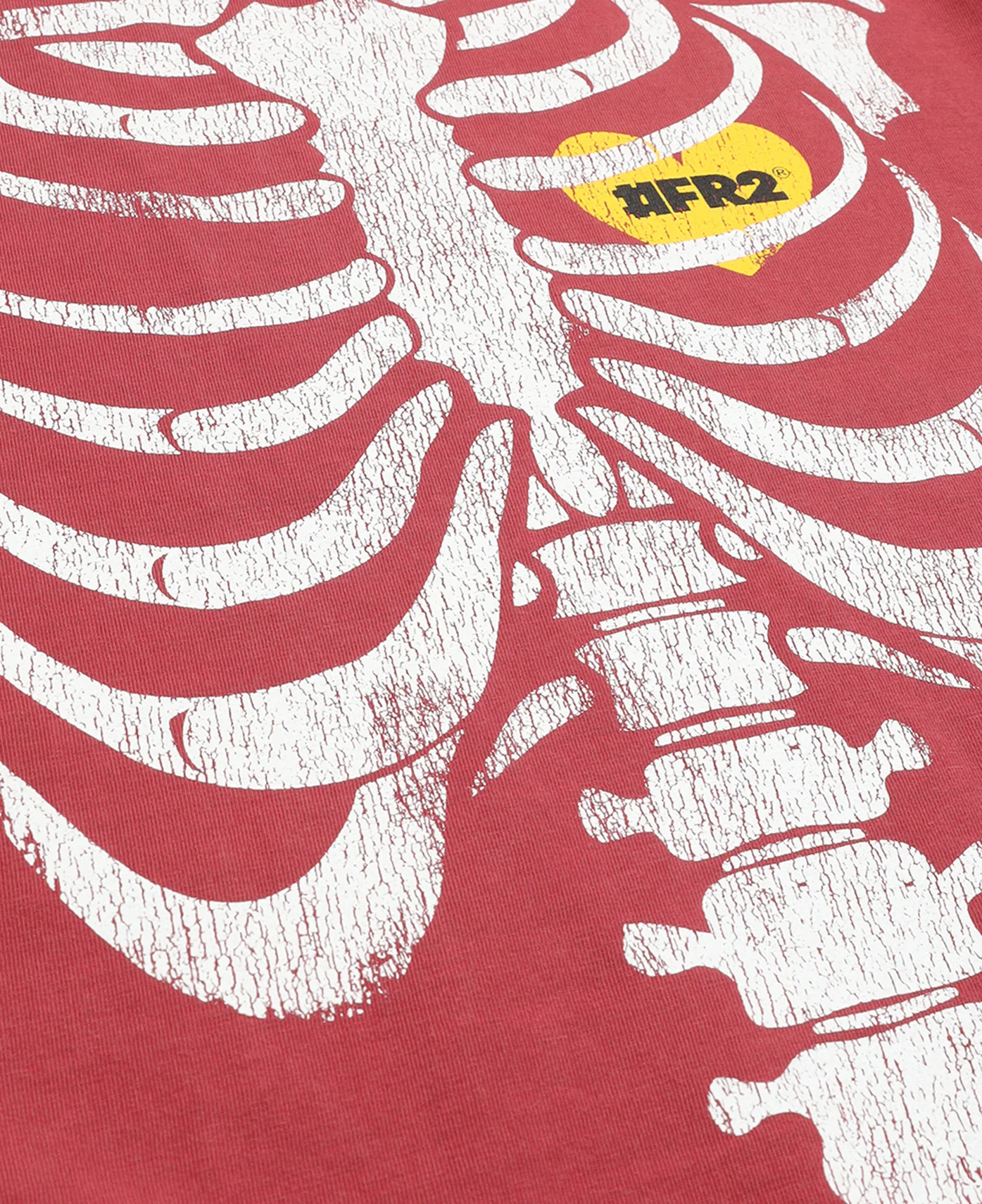 Bone Garment Dye T-Shirt (Red) - Image 3