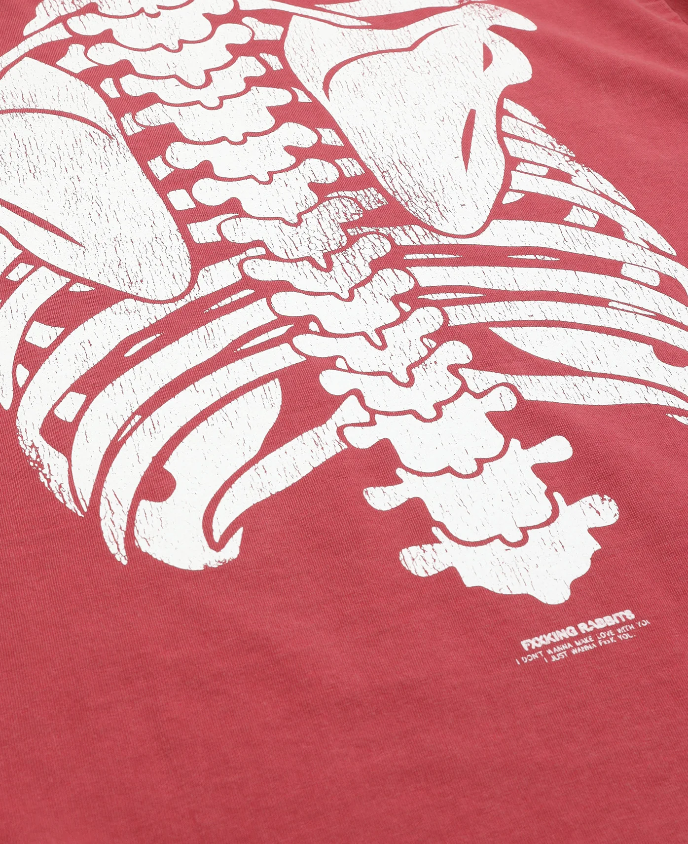 Bone Garment Dye T-Shirt (Red) - Image 4