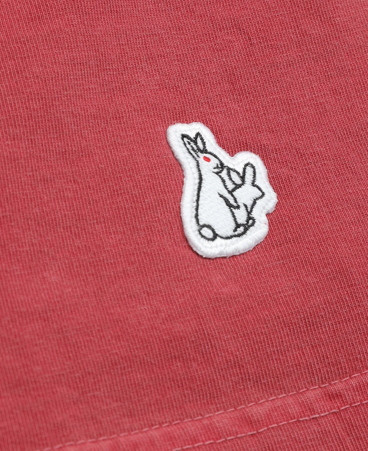 Bone Garment Dye T-Shirt (Red) - Image 5