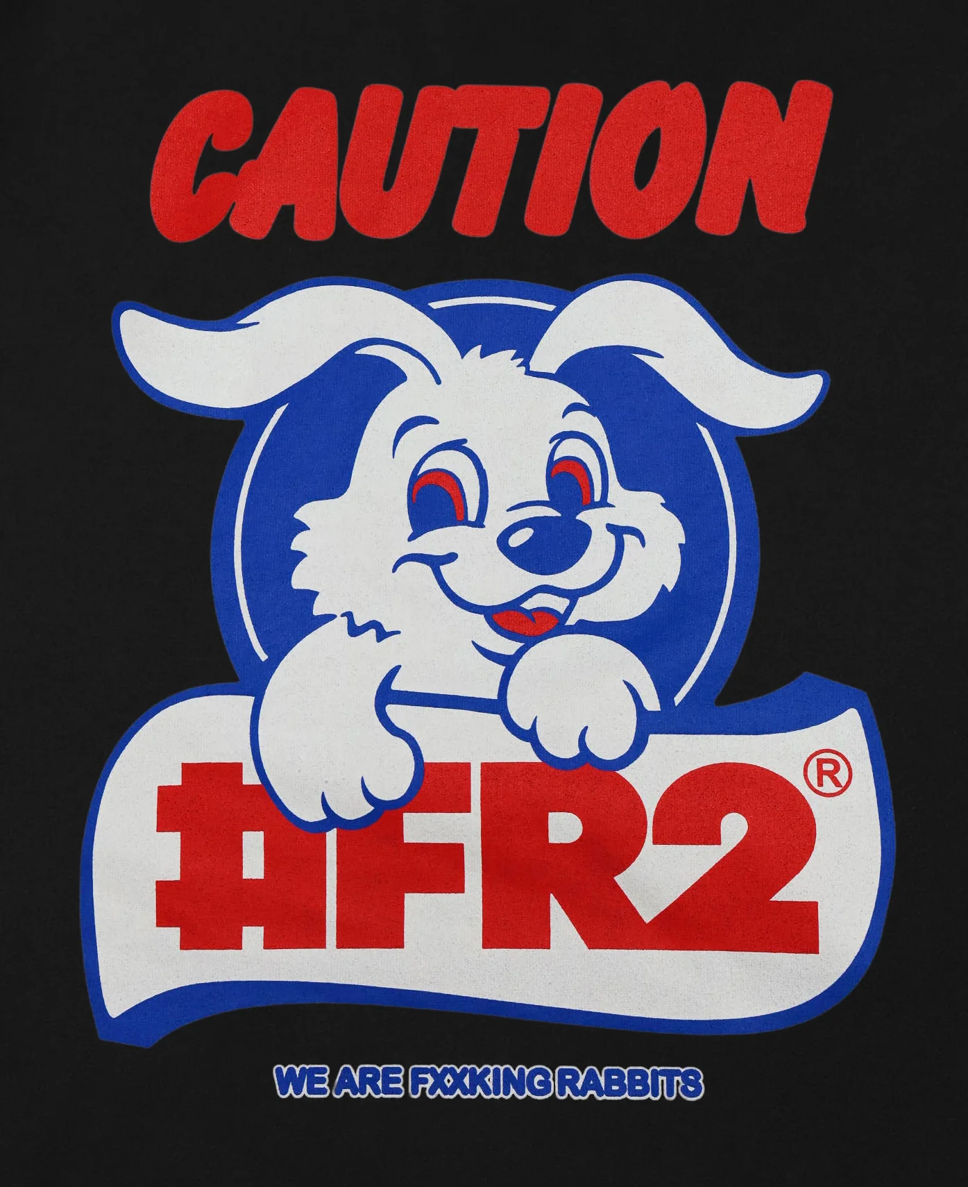 Caution Rabbit Hoodie (Black) - Image 4
