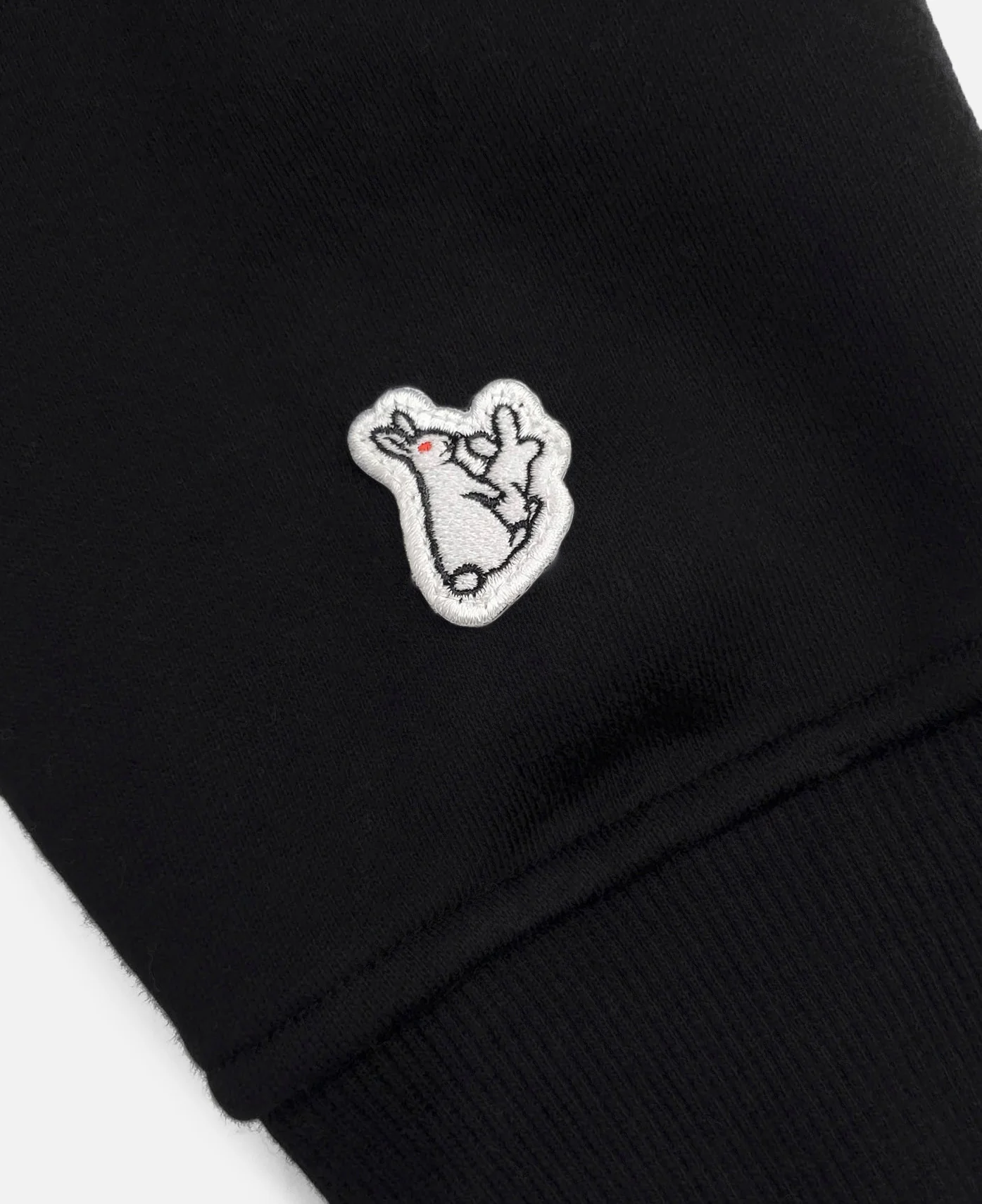 Caution Rabbit Hoodie (Black) - Image 6
