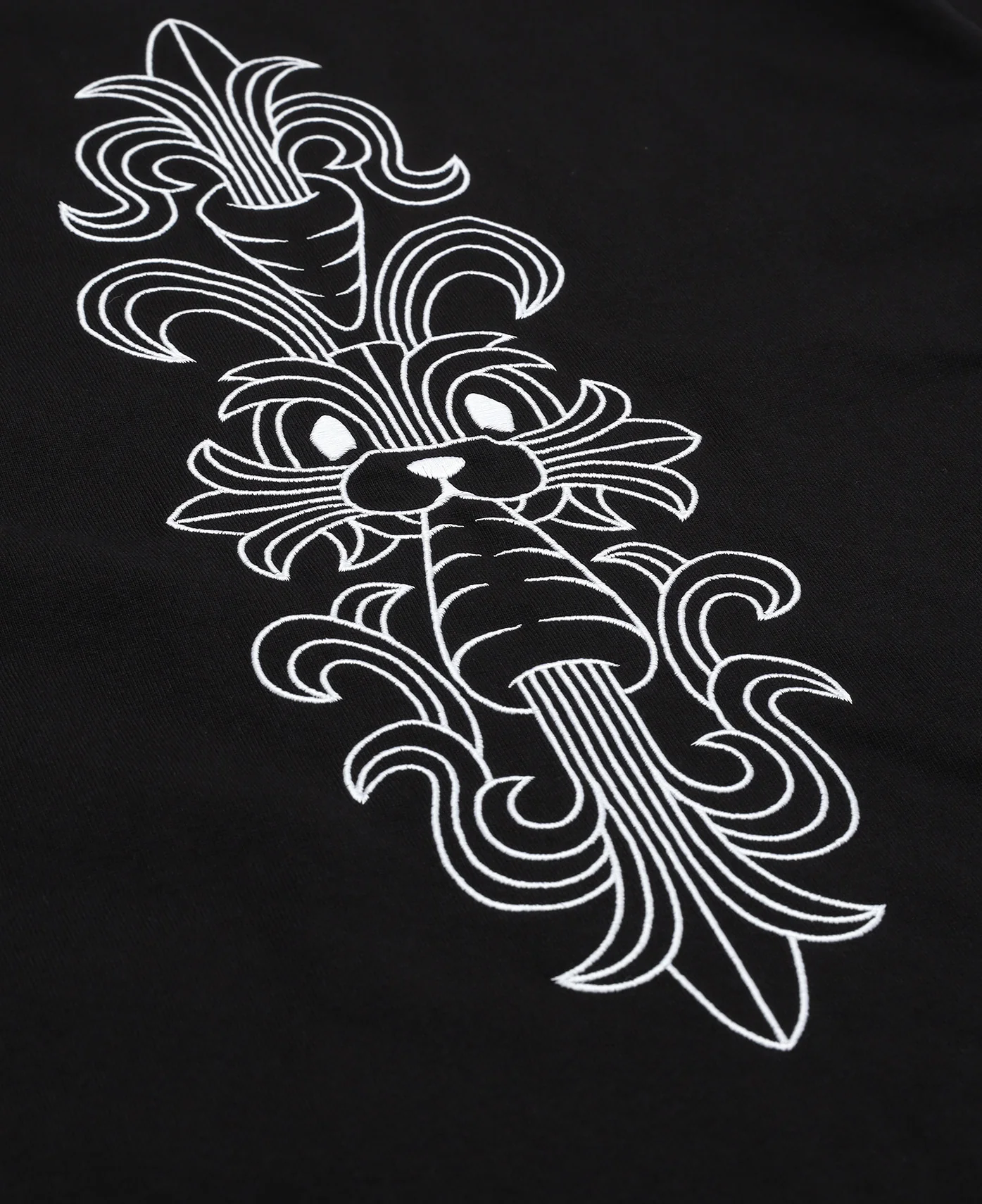 Embroidery Carrot Rabbit T-Shirt (Black) - Image 4