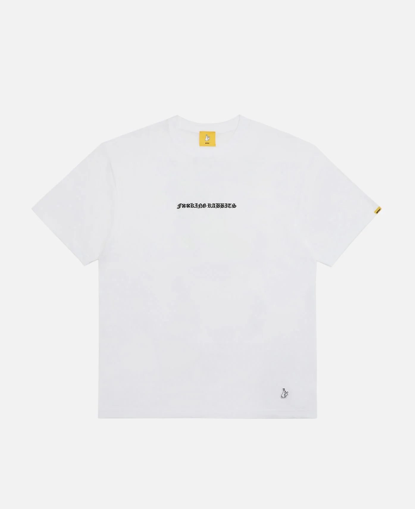 Embroidery Carrot Rabbit T-Shirt (White)