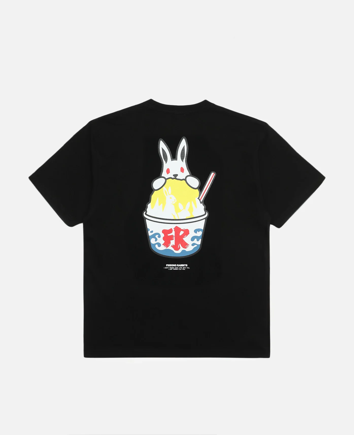 Shaved Ice Rabbit T-Shirt (Black) - Image 2