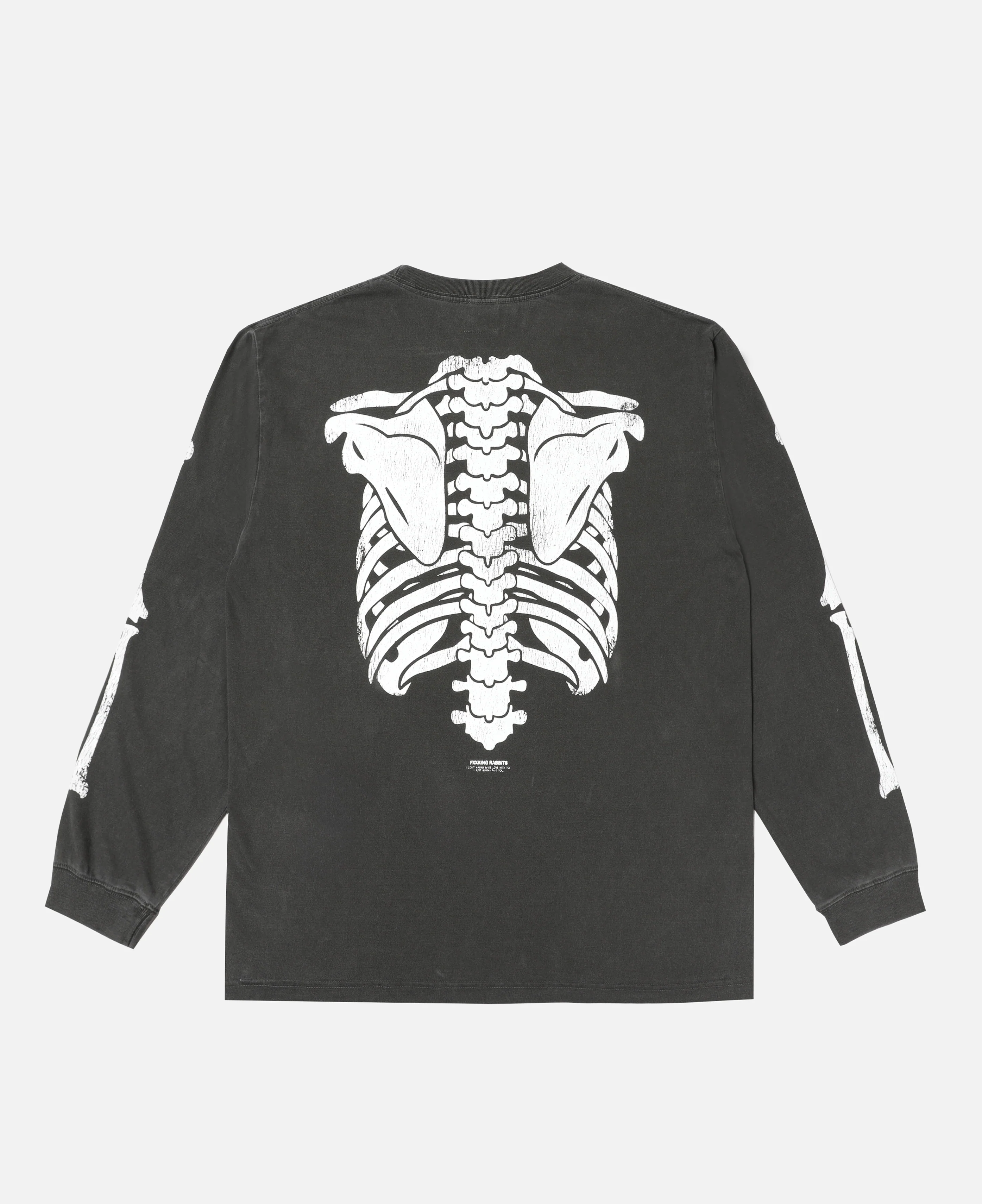 Bone Garment Dye L/S T-Shirt (Black) - Image 2
