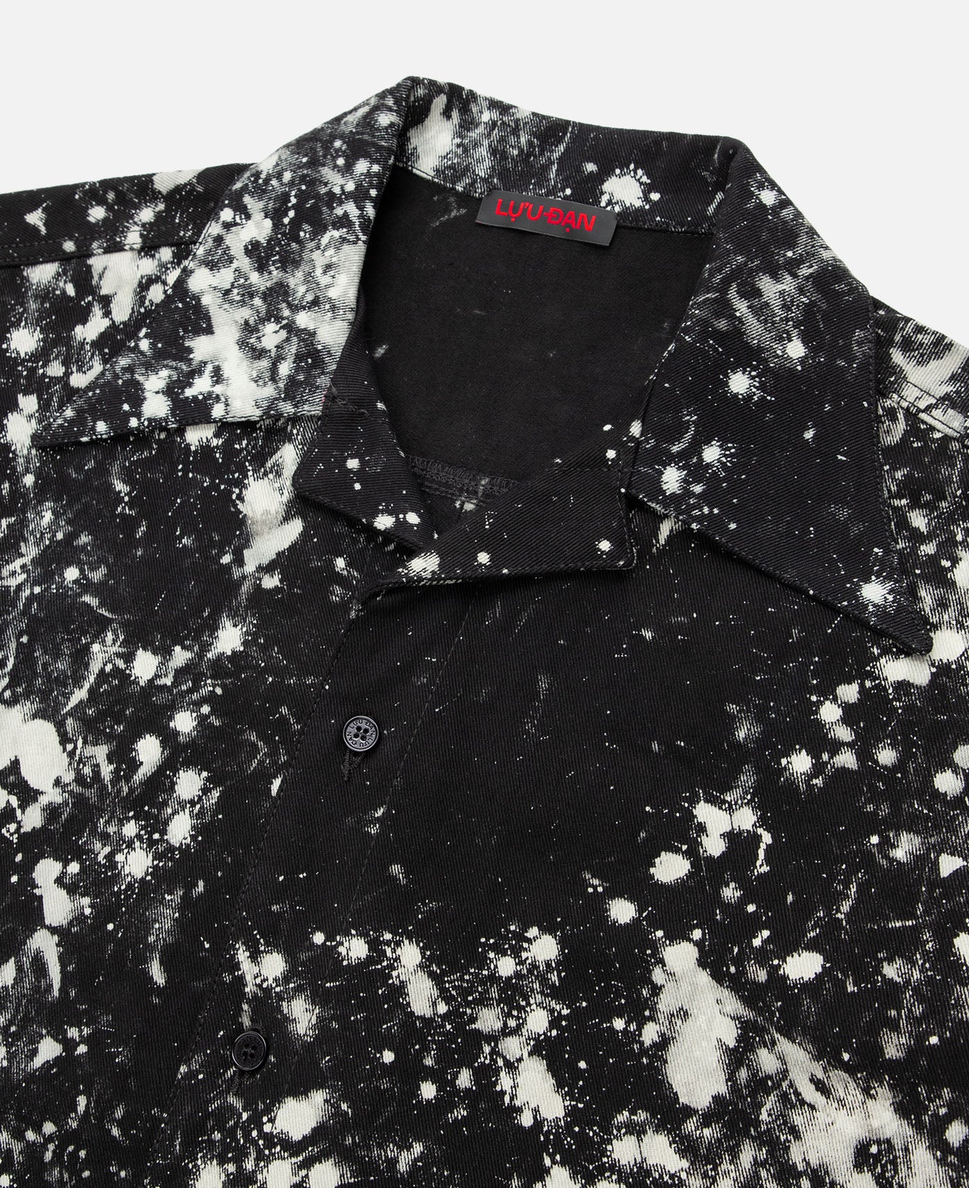 Bleach Splatter Boxy Boy Shirt Black) - Image 3