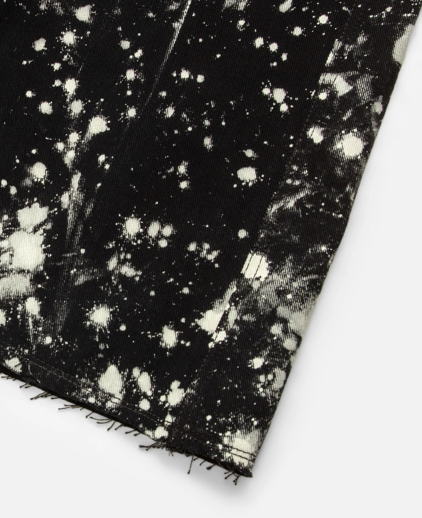 Bleached Wide Cropped Jeans (Black) - Image 5