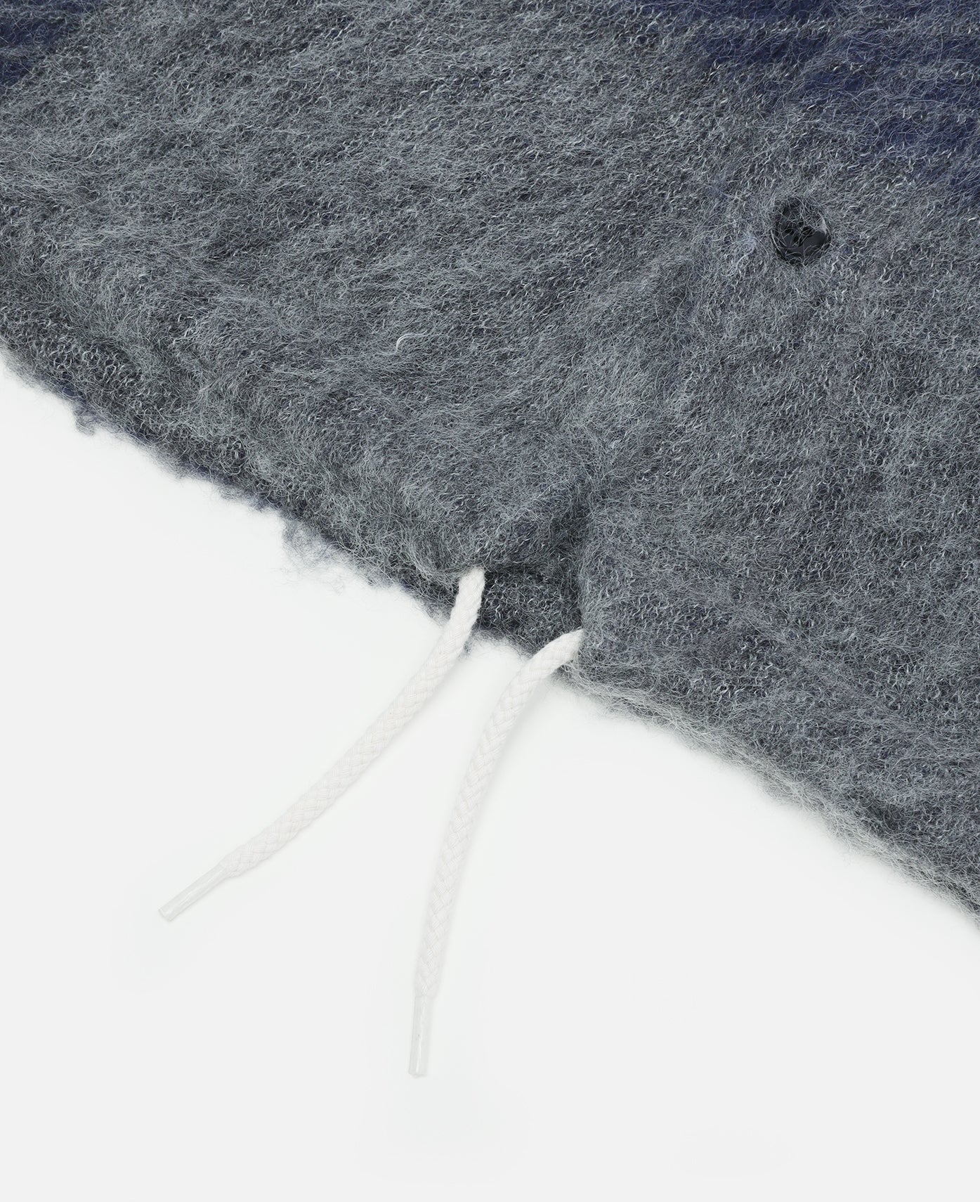 Mohair Hooded Shirt Jacket (Blue) - Image 4