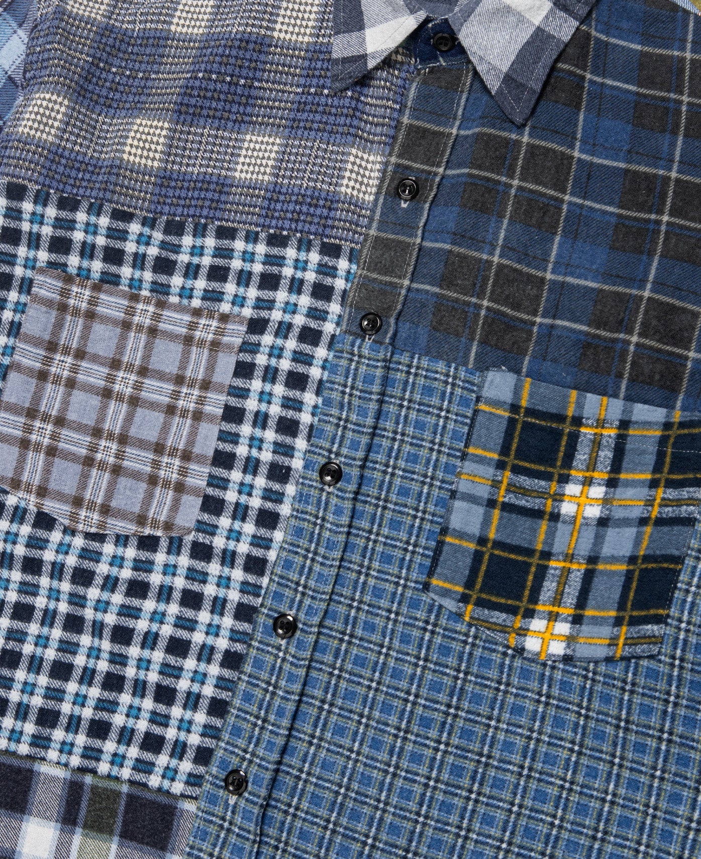 Straight Hem Flannel Shirt (Multi) - Image 3