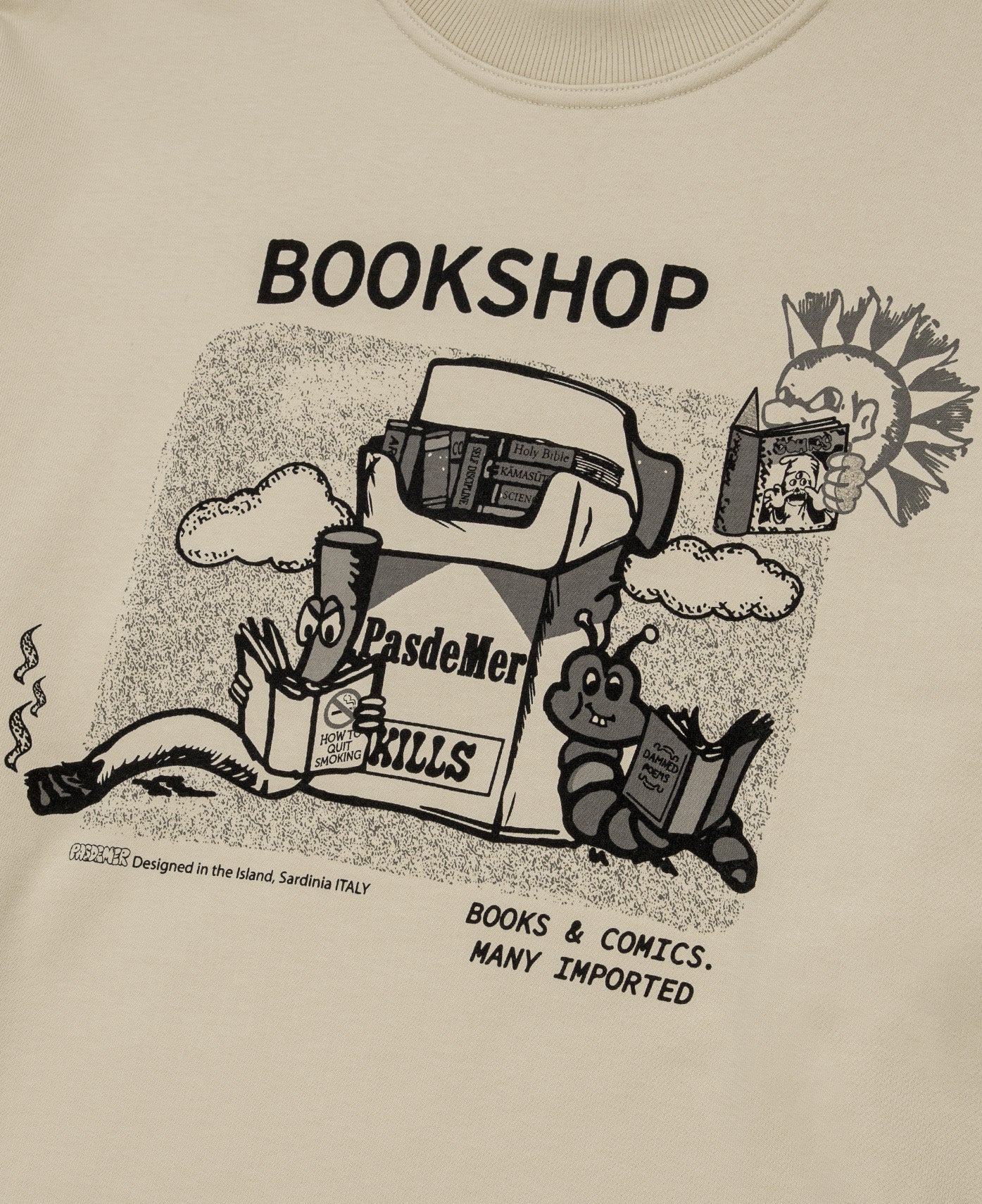 Book Shop Crewneck (Cream) - Image 4
