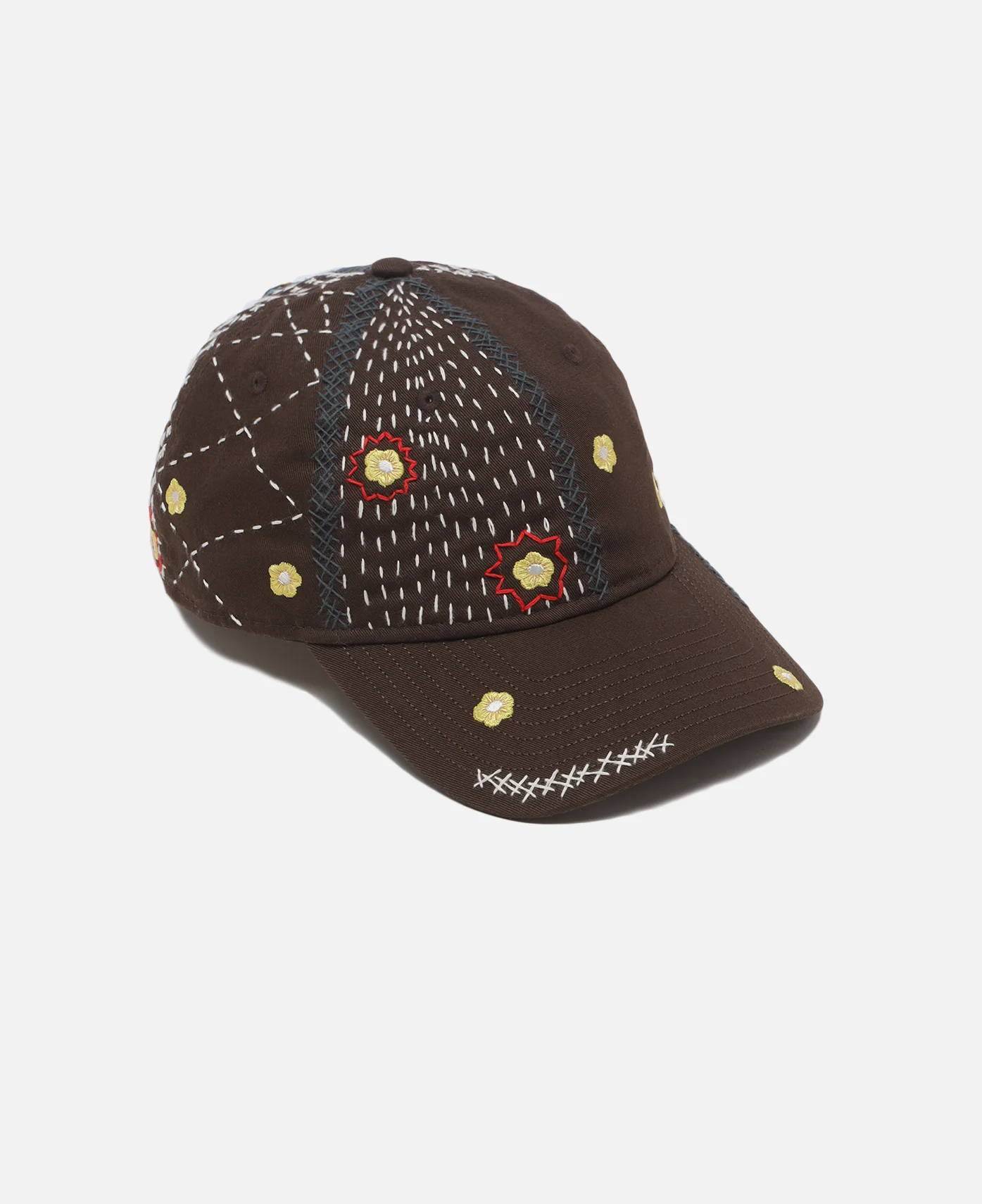 CLOT x SASHIKO GALS Baseball Cap (Brown) - Image 3