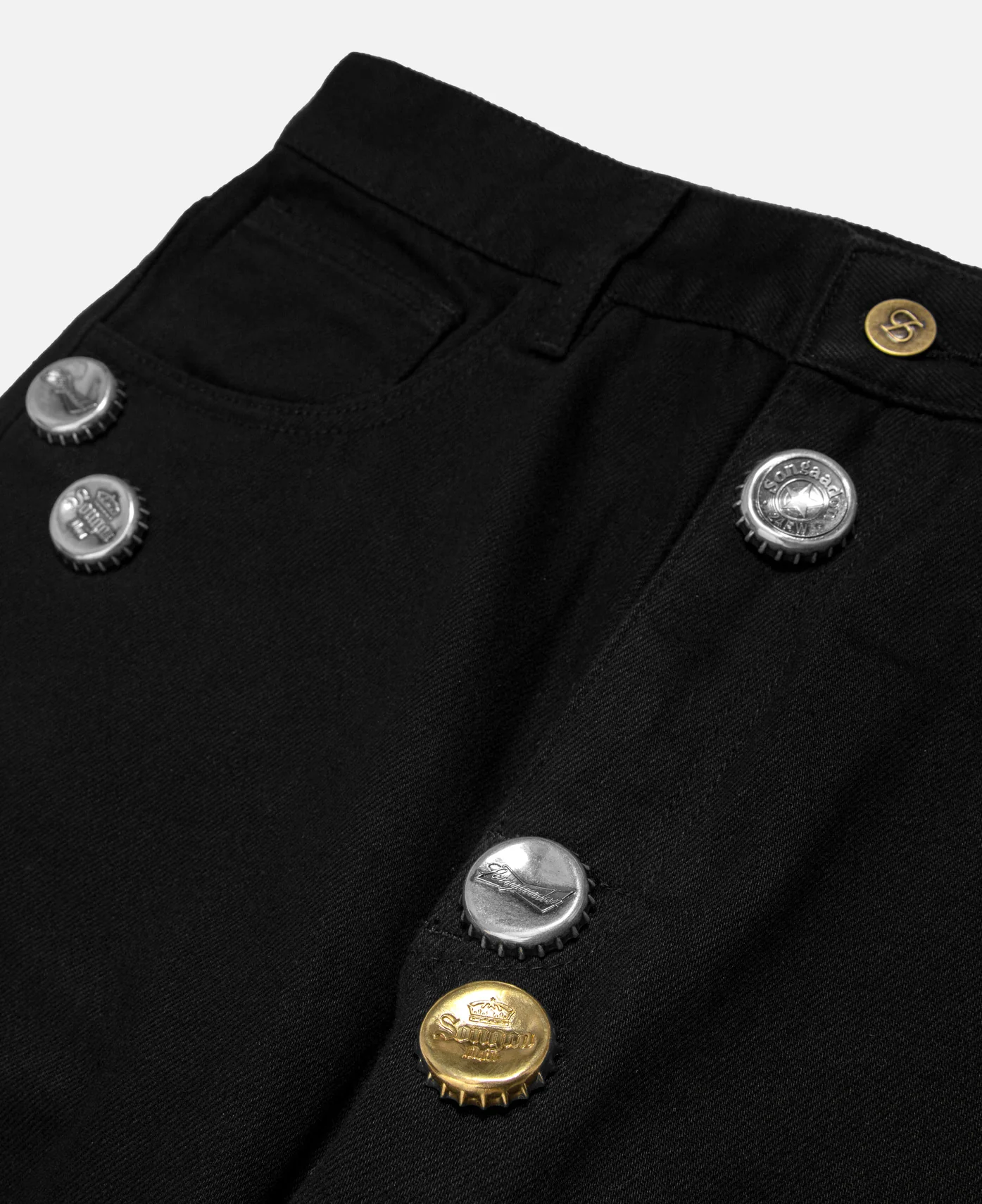 Bottle Cap Pants.1 (Black) - Image 4