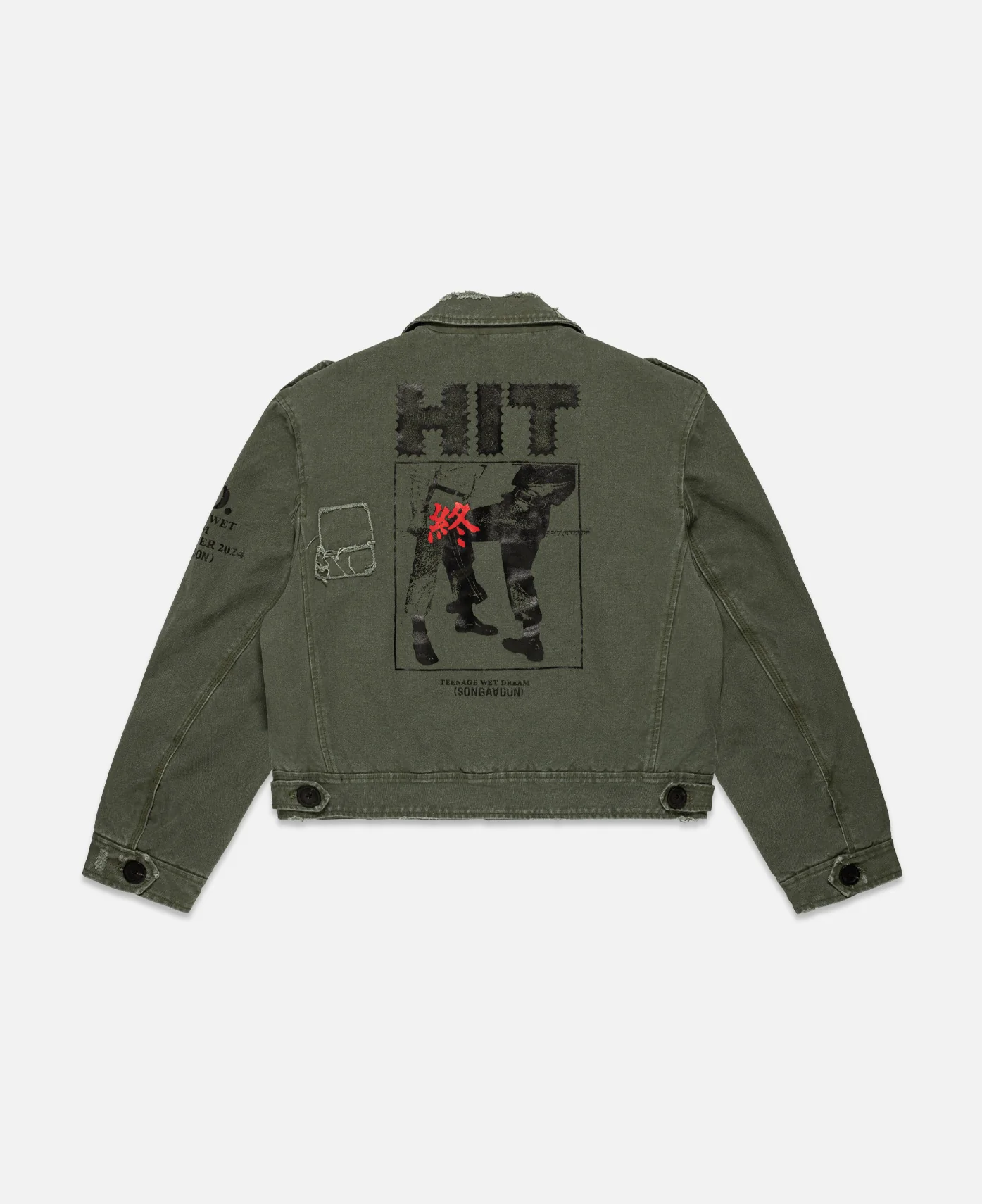Green Ripped Jacket (Green) - Image 2
