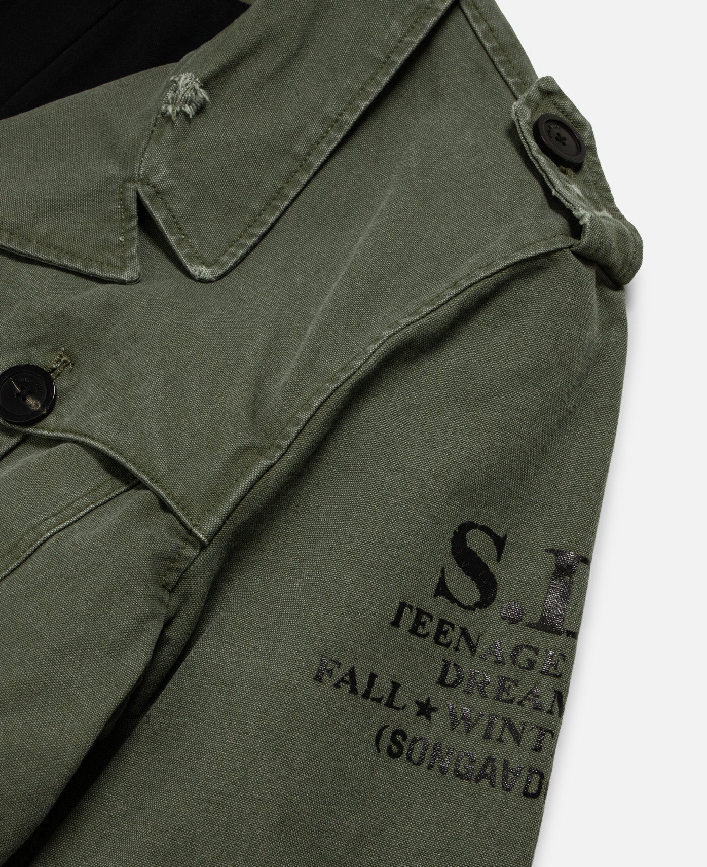 Green Ripped Jacket (Green) - Image 3