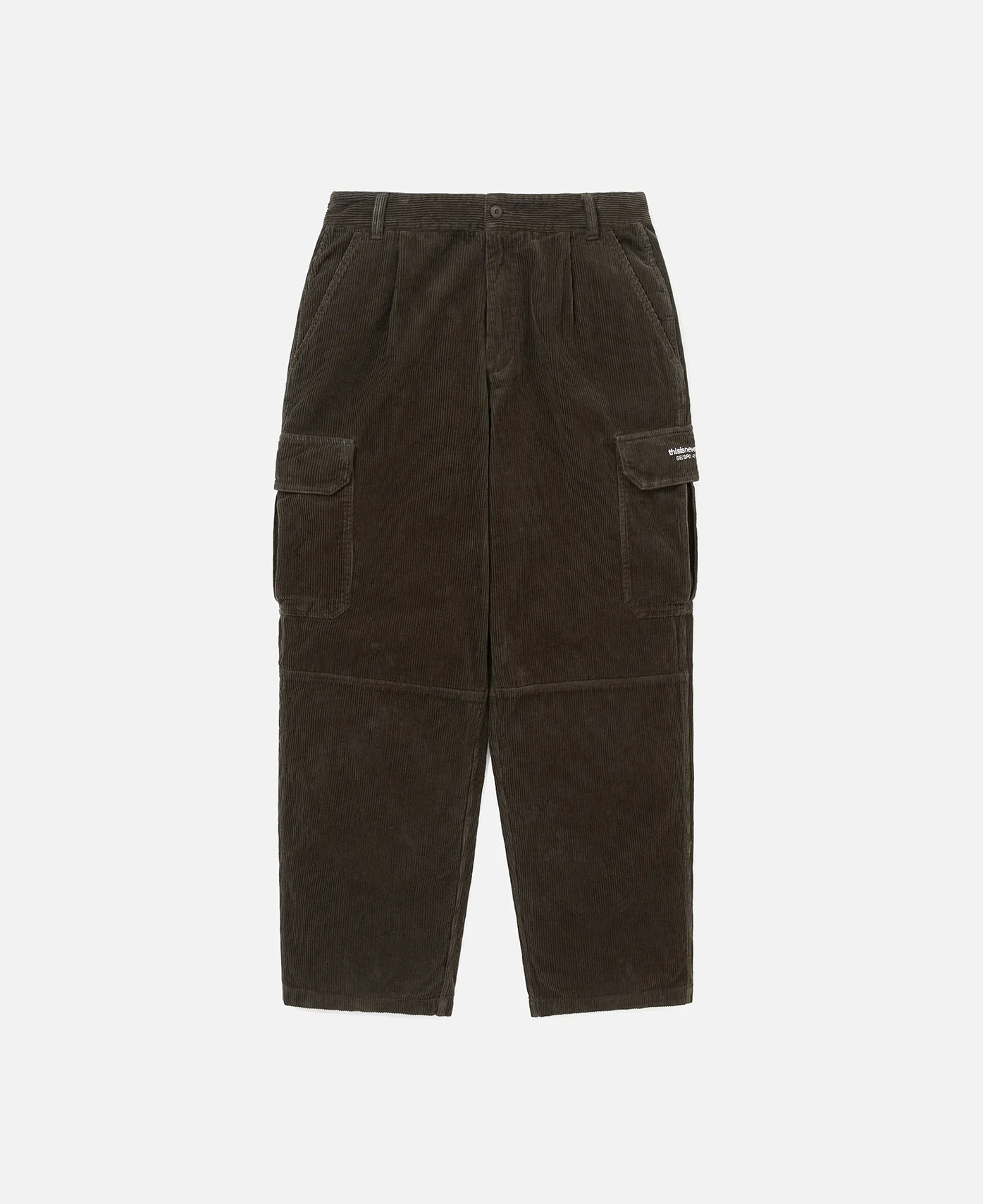 Corduroy Cargo Pants (Brown)