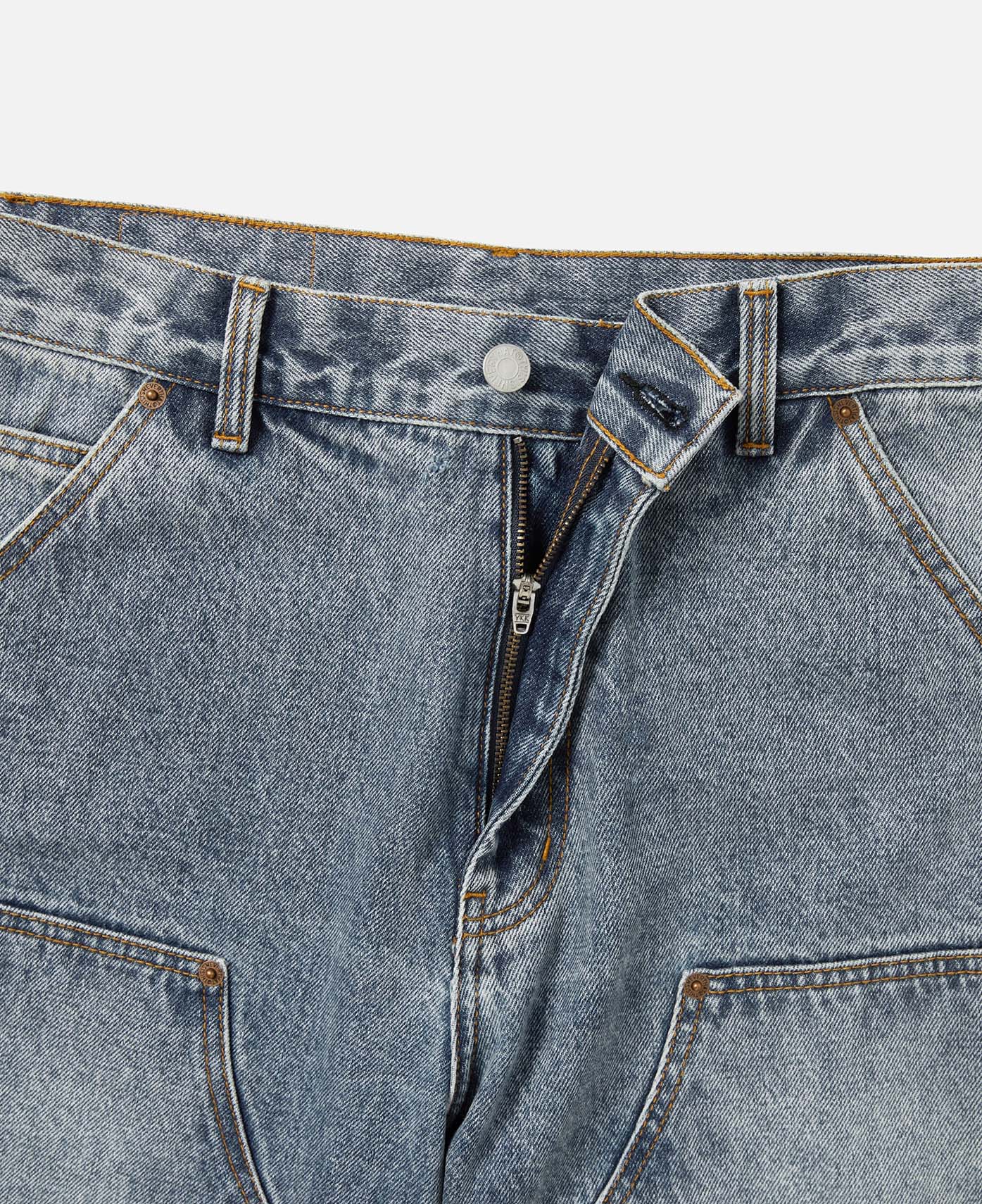 Denim Double Knee Pants (Blue) - Image 3
