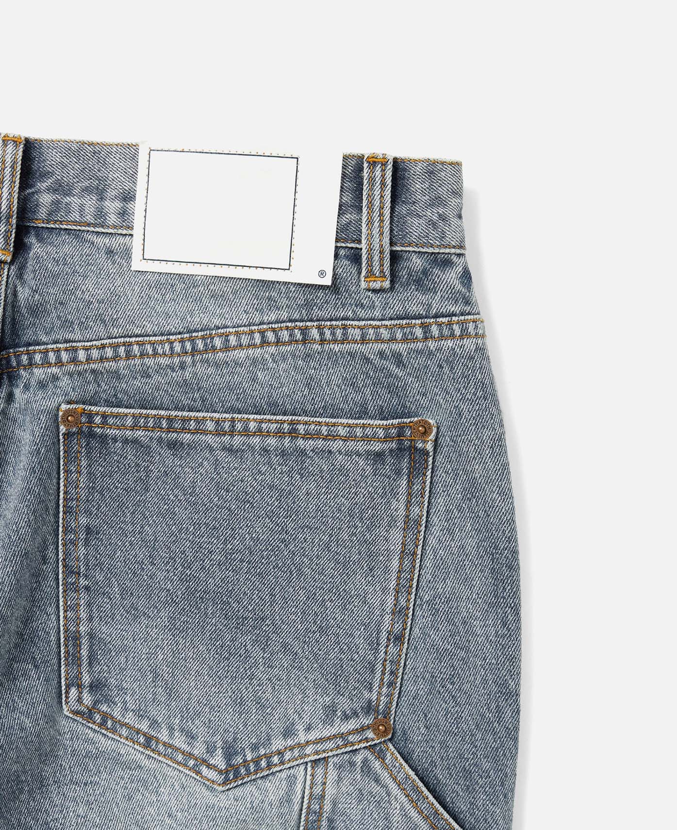 Denim Double Knee Pants (Blue) - Image 4