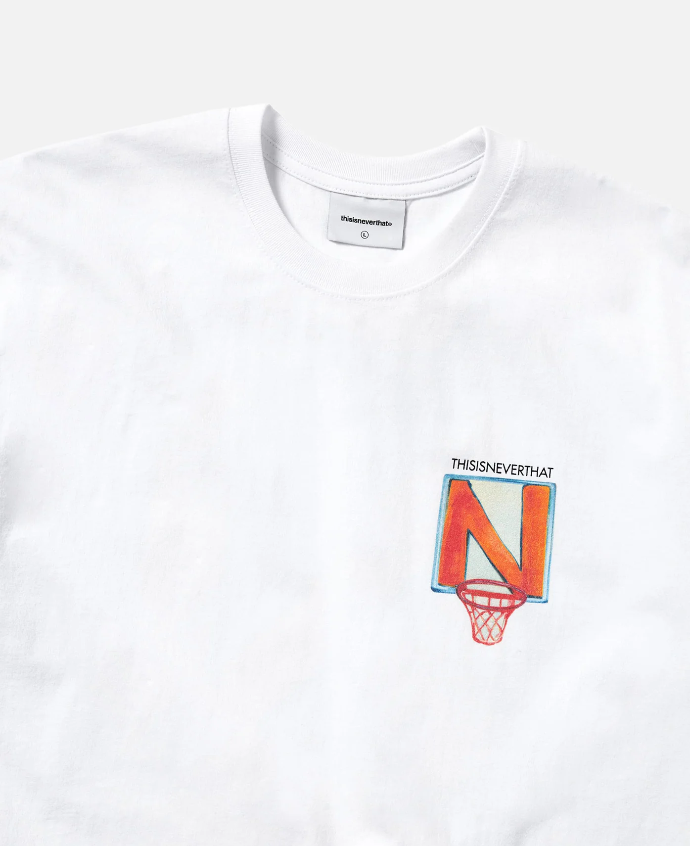 N Basketball Hoop T-Shirt (White) - Image 3
