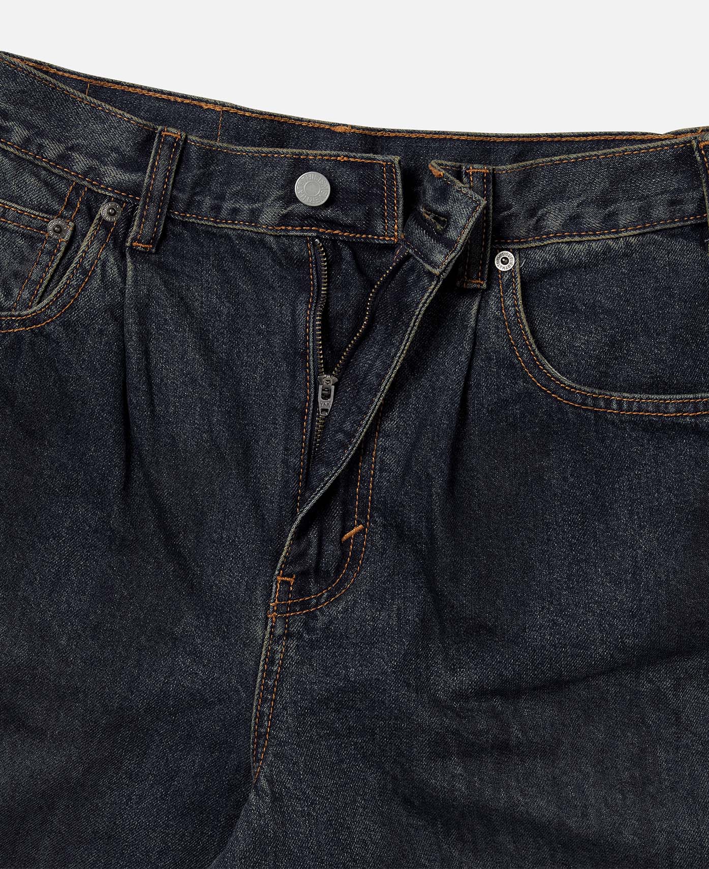 Loose Denim Shorts (Navy) - Image 3
