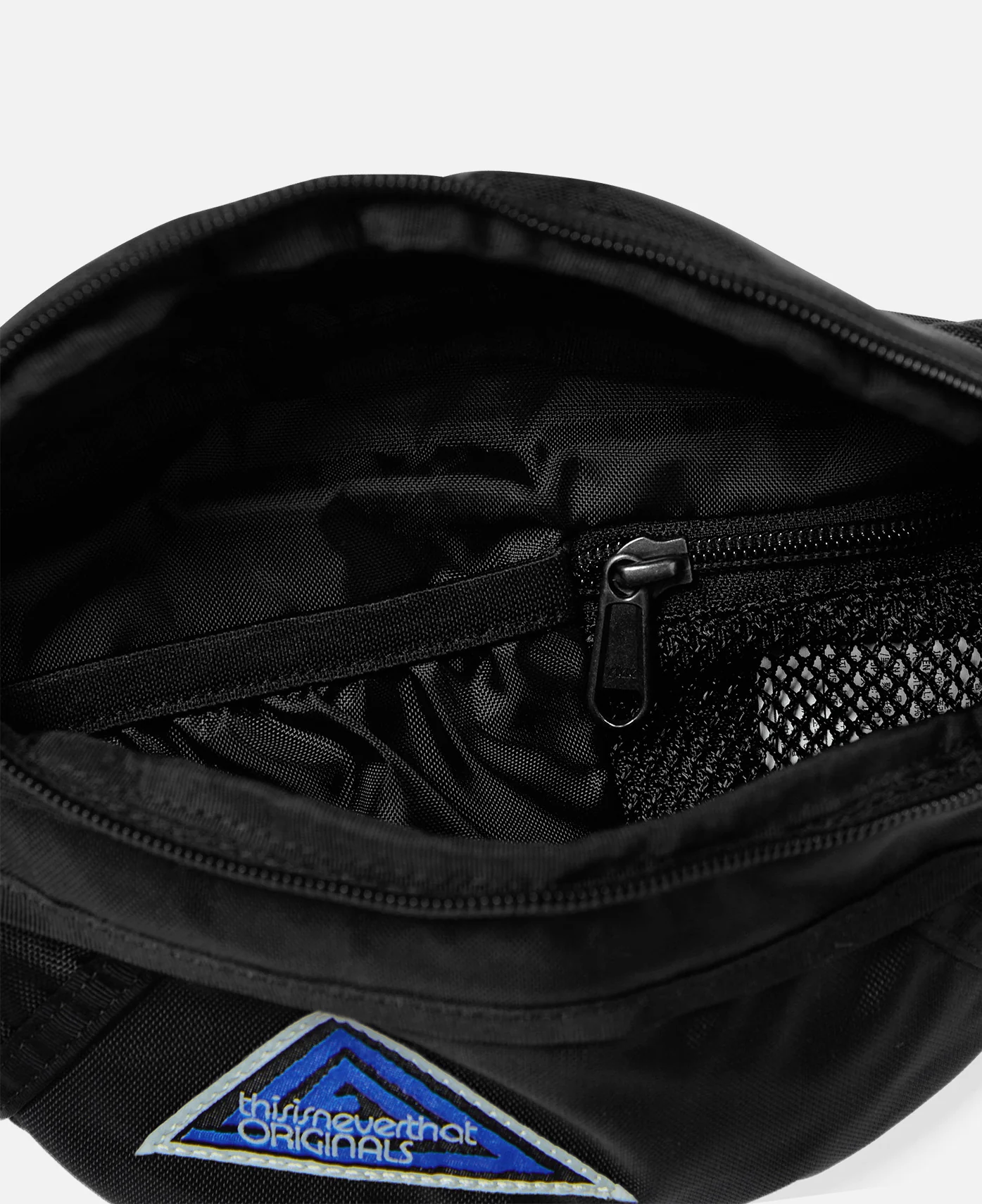 Washed Nylon Waist Bag (Black) - Image 3