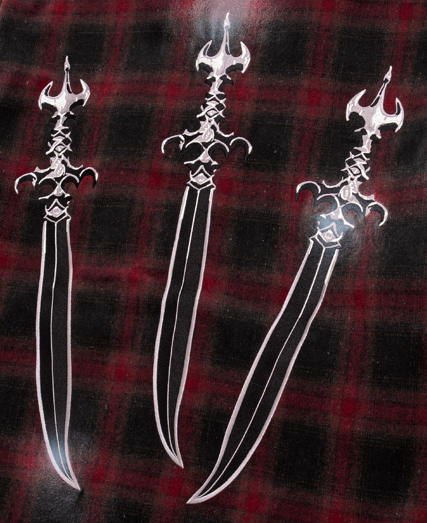 Arab Sword Flannel Zip-Up (Red) - Image 3