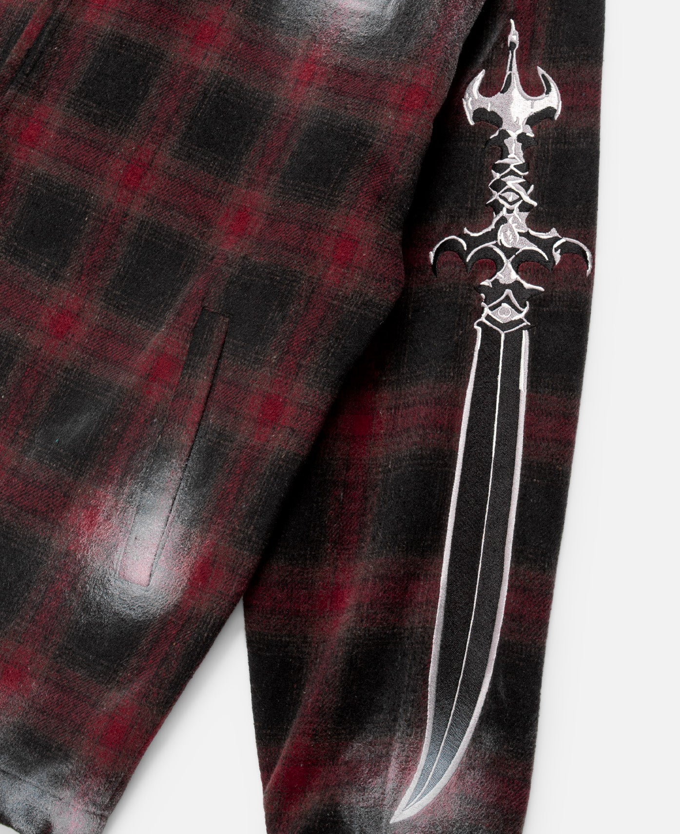 Arab Sword Flannel Zip-Up (Red) - Image 4