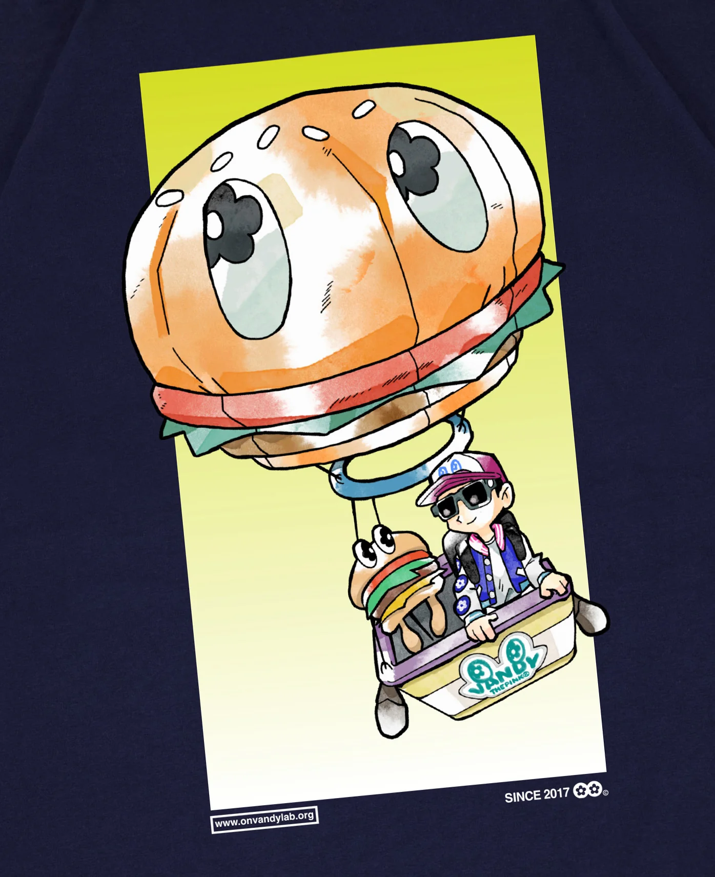 Anime Air Balloon T-Shirt (Navy) - Image 3