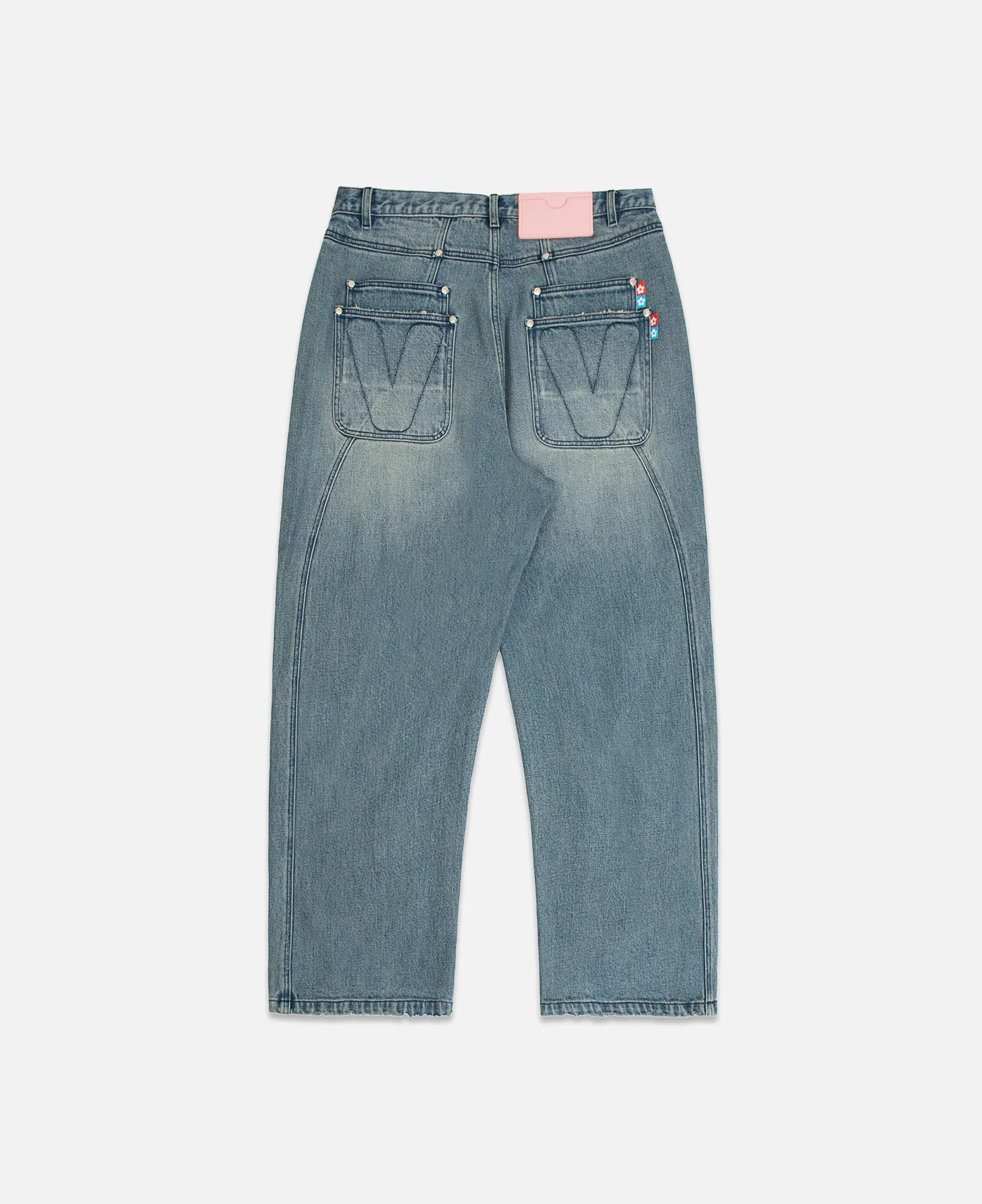 Classic Double Pocket Denim Jeans (Blue) - Image 2