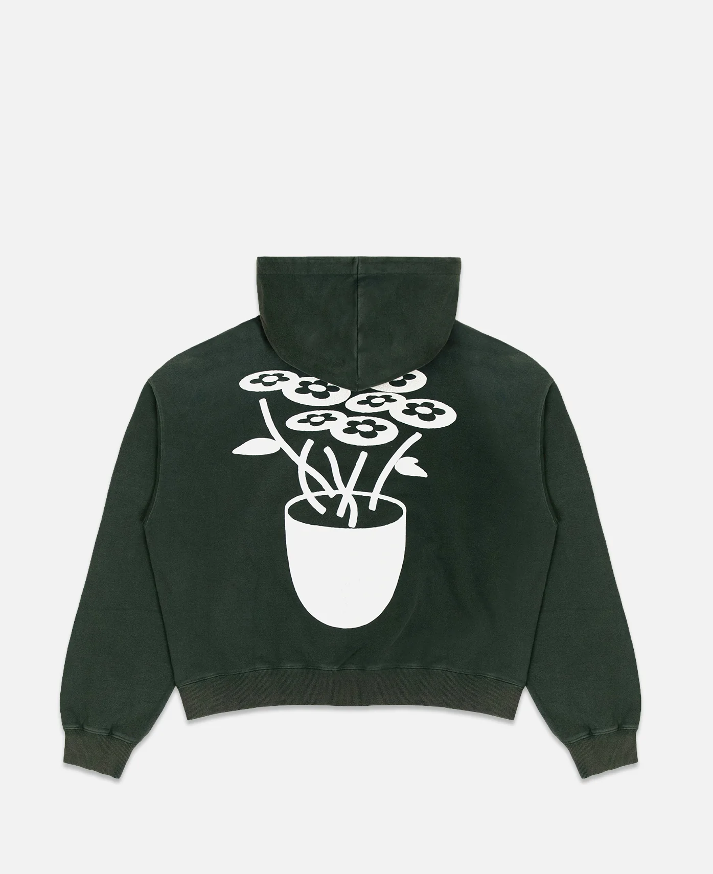 Cracked Flower Logo Hoodie (Green) - Image 2
