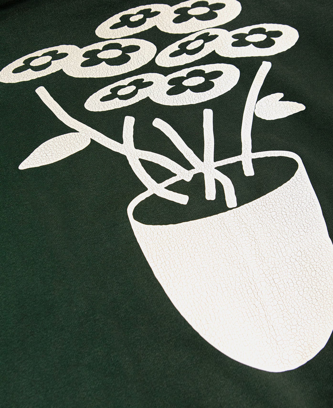 Cracked Flower Logo Hoodie (Green) - Image 4