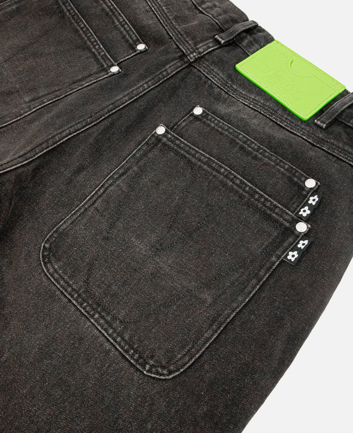 Double Pocket Robo Denim Pants (Black) - Image 5