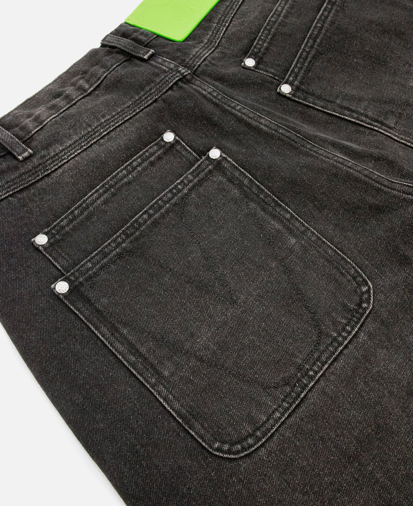 Double Pocket Robo Denim Pants (Black) - Image 8