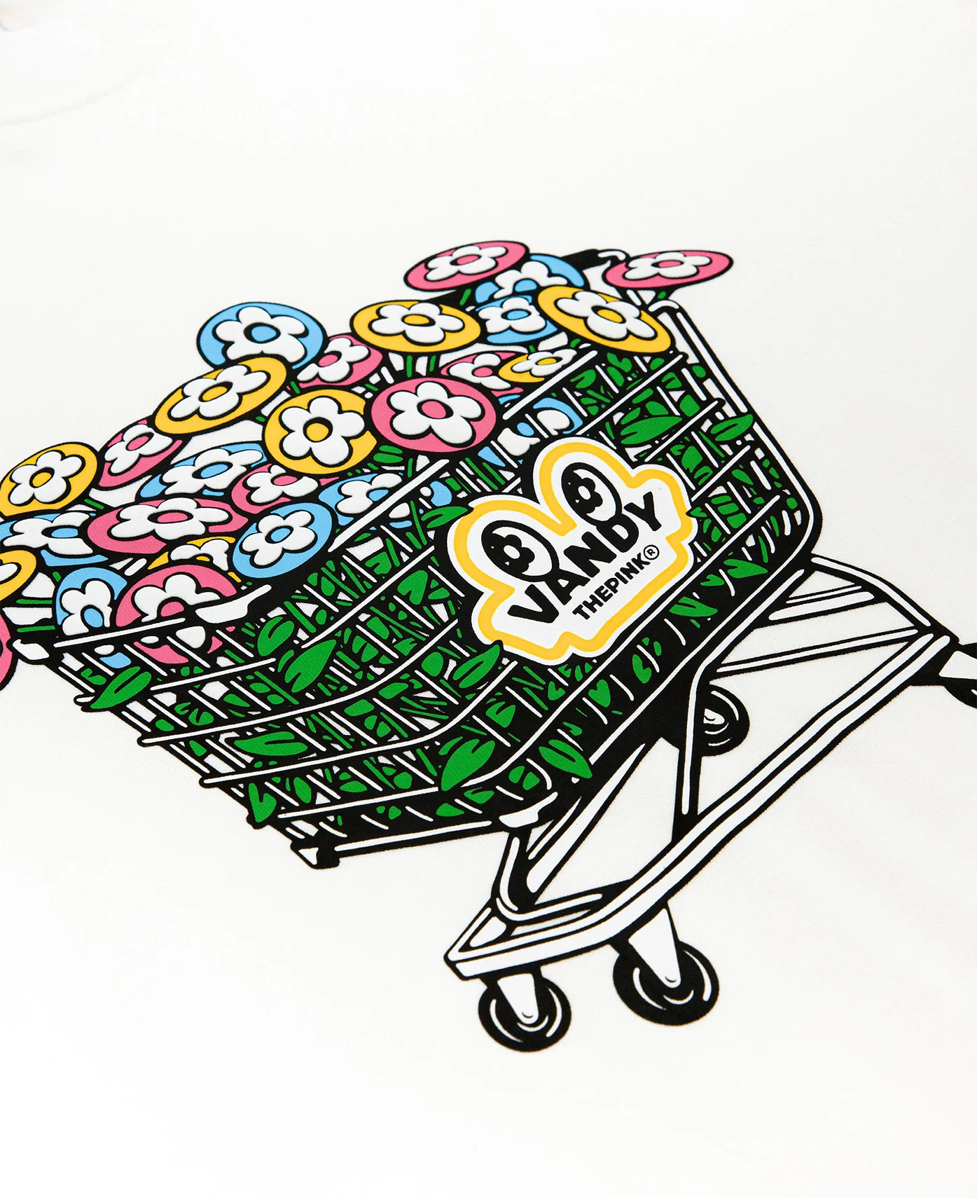 Flower Cart T-Shirt (White) - Image 3