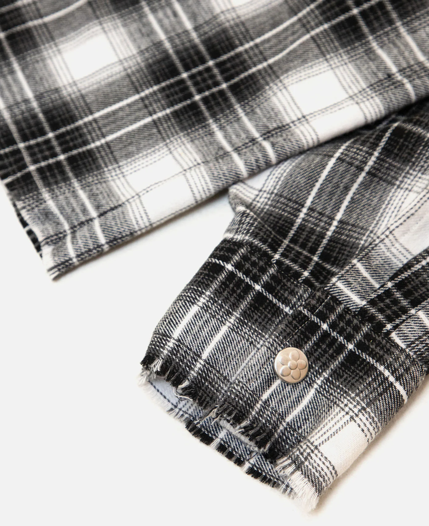 Flower Flannel Shirt (Grey) - Image 4