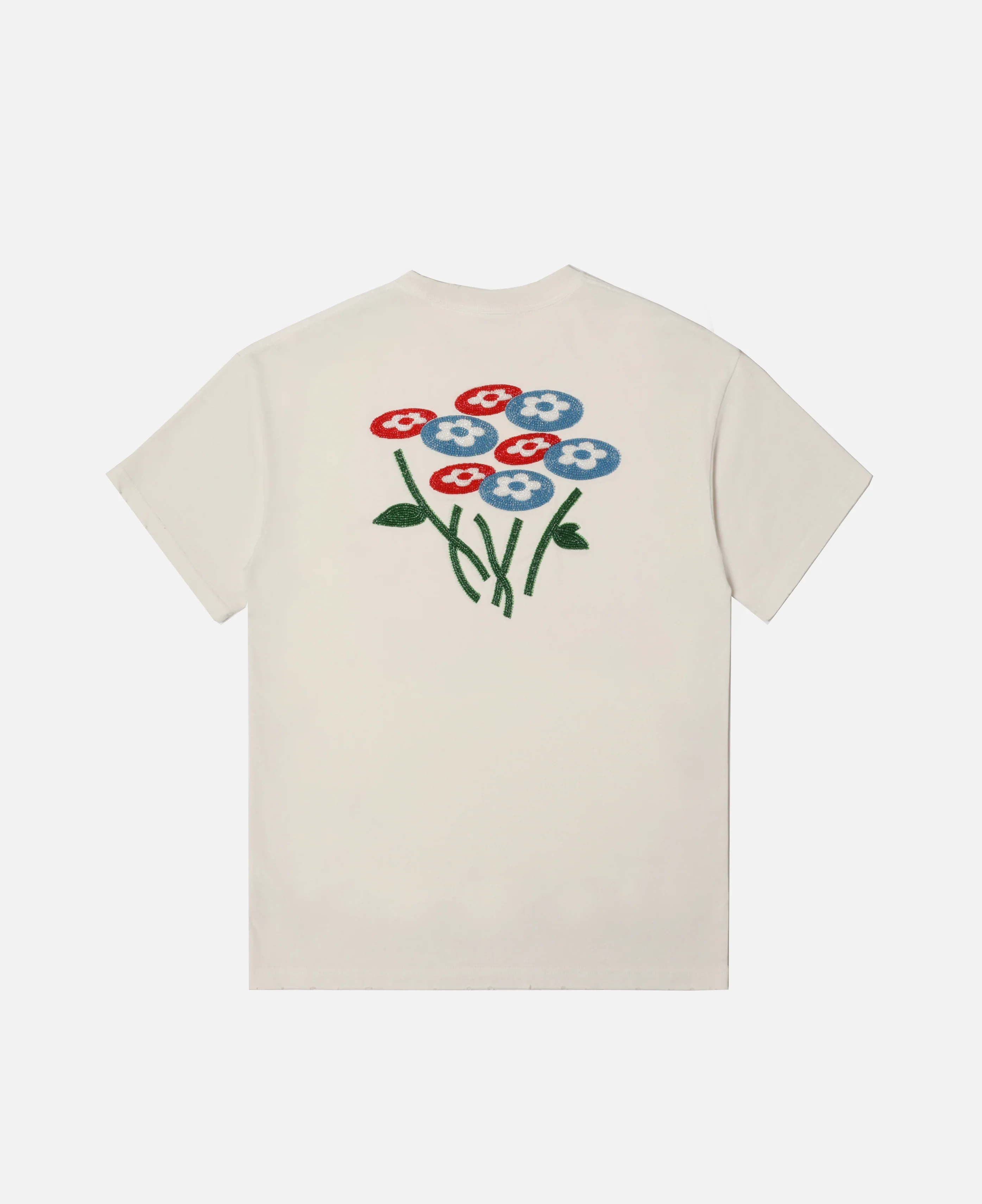 Beads Classic Flower T-Shirt (Off-White) - Image 2
