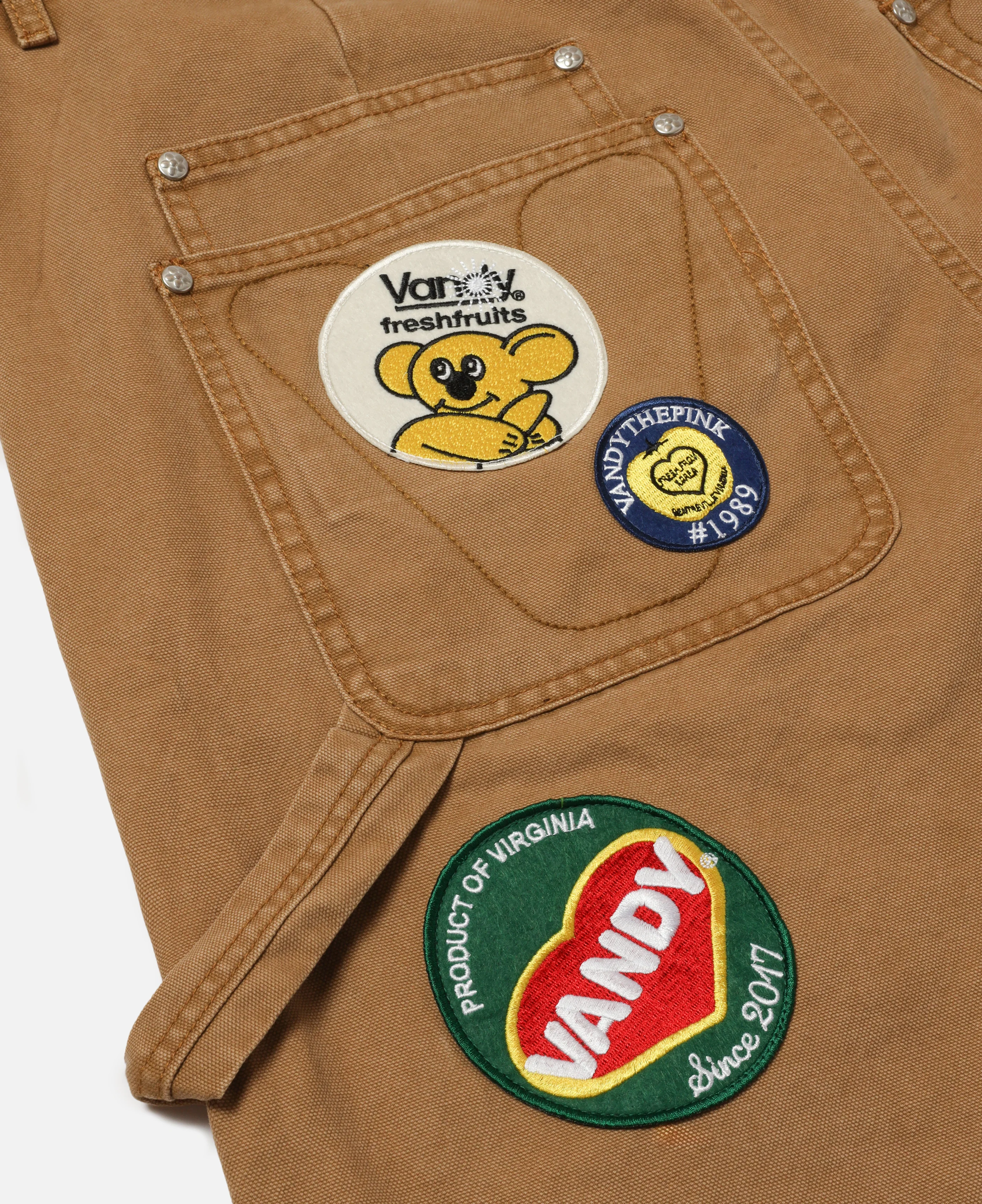 Patched Canvas Shorts (Beige) - Image 4