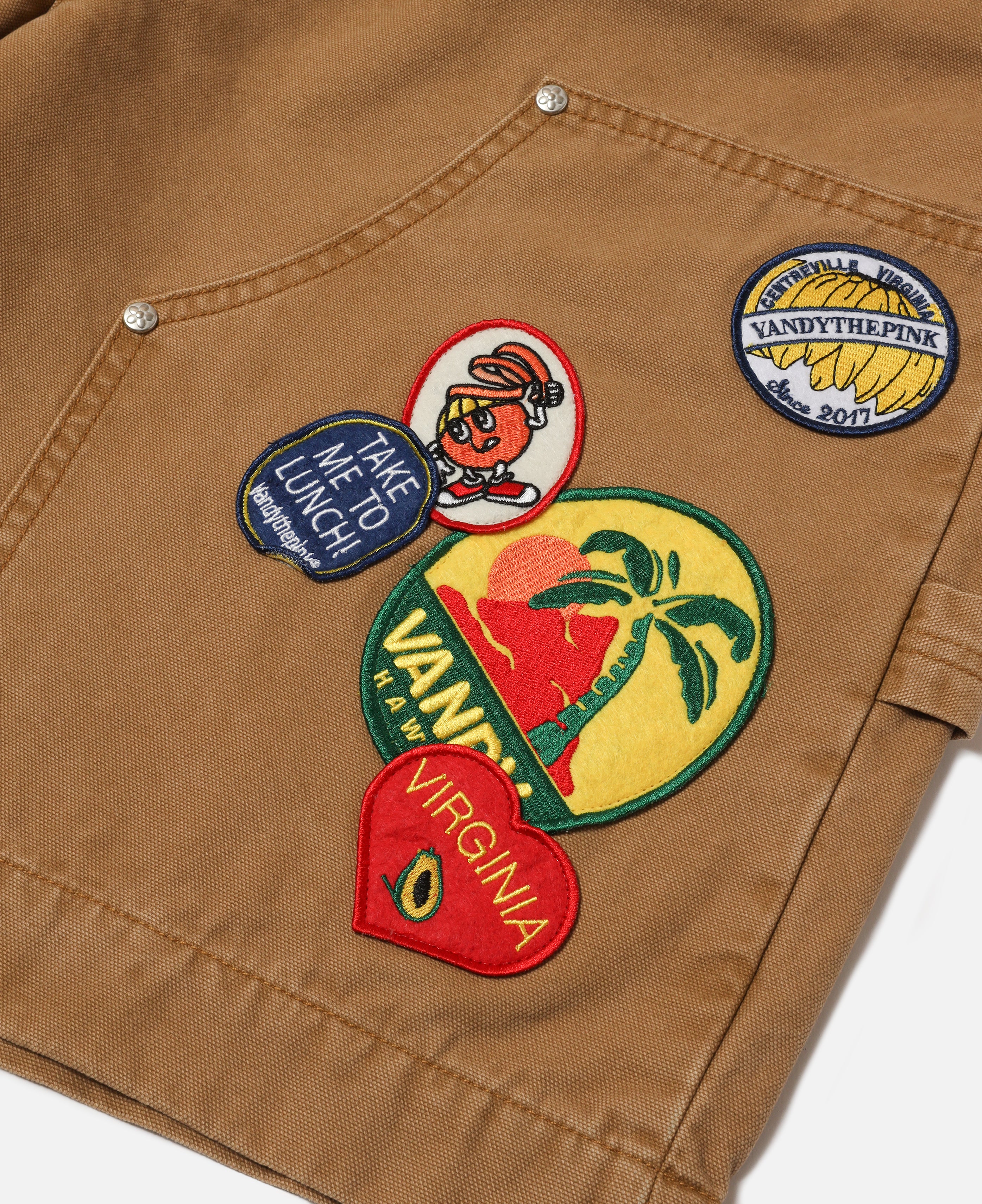Patched Canvas Shorts (Beige) - Image 5